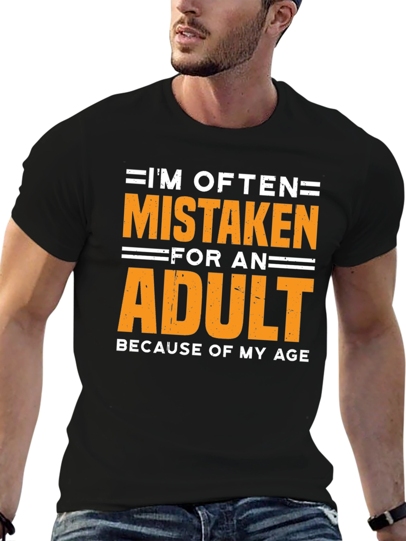 Funny Mistaken For An Adult Graphic T-Shirt