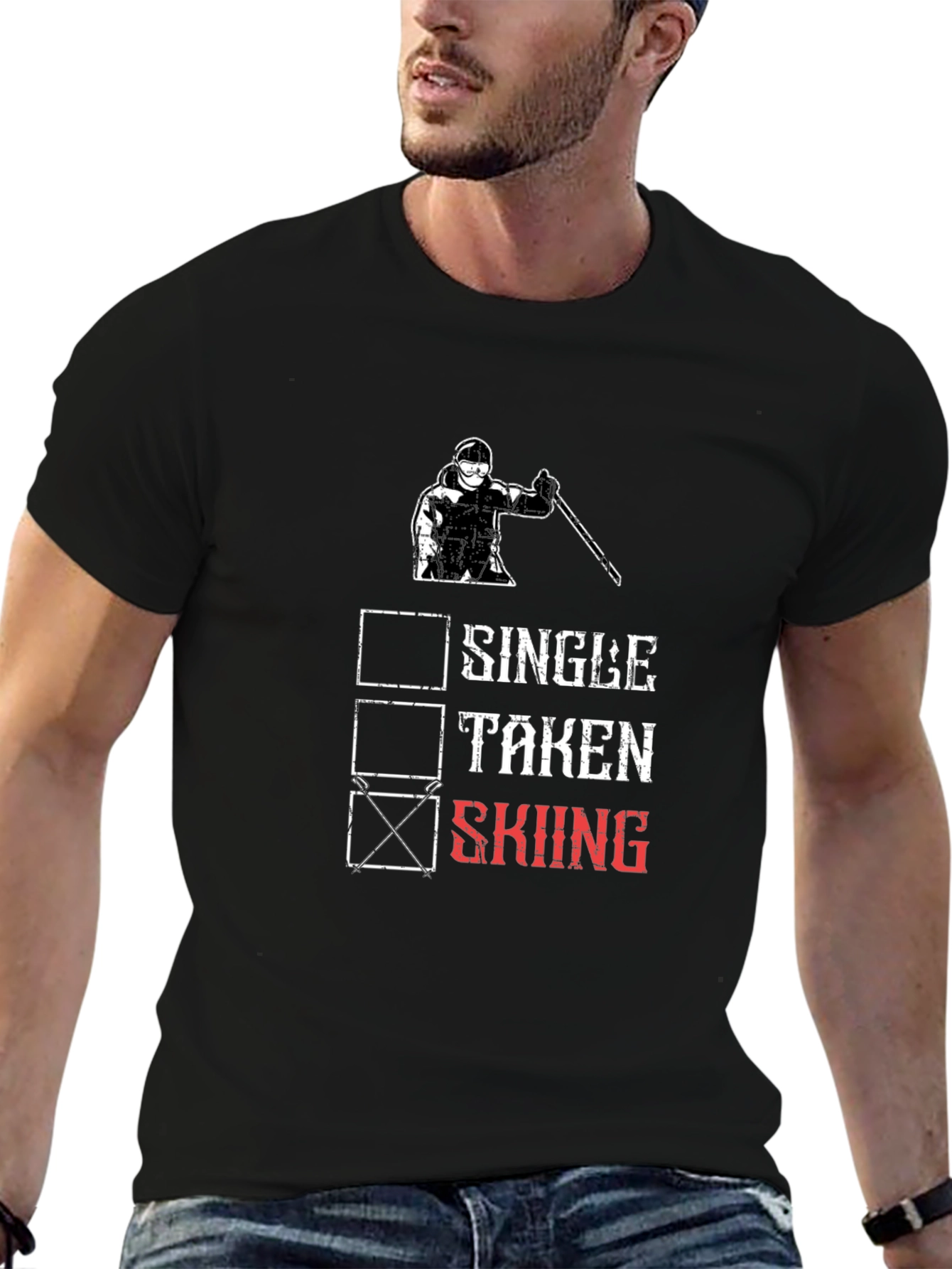 Skiing T-Shirt - Single Taken Skiing