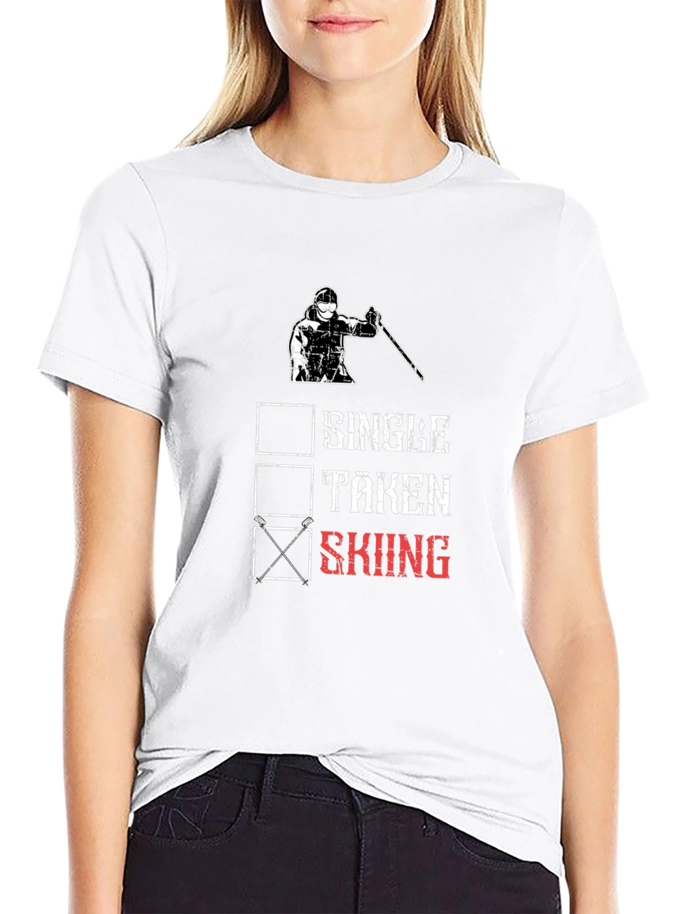 Skiing T-Shirt - Single Taken Skiing