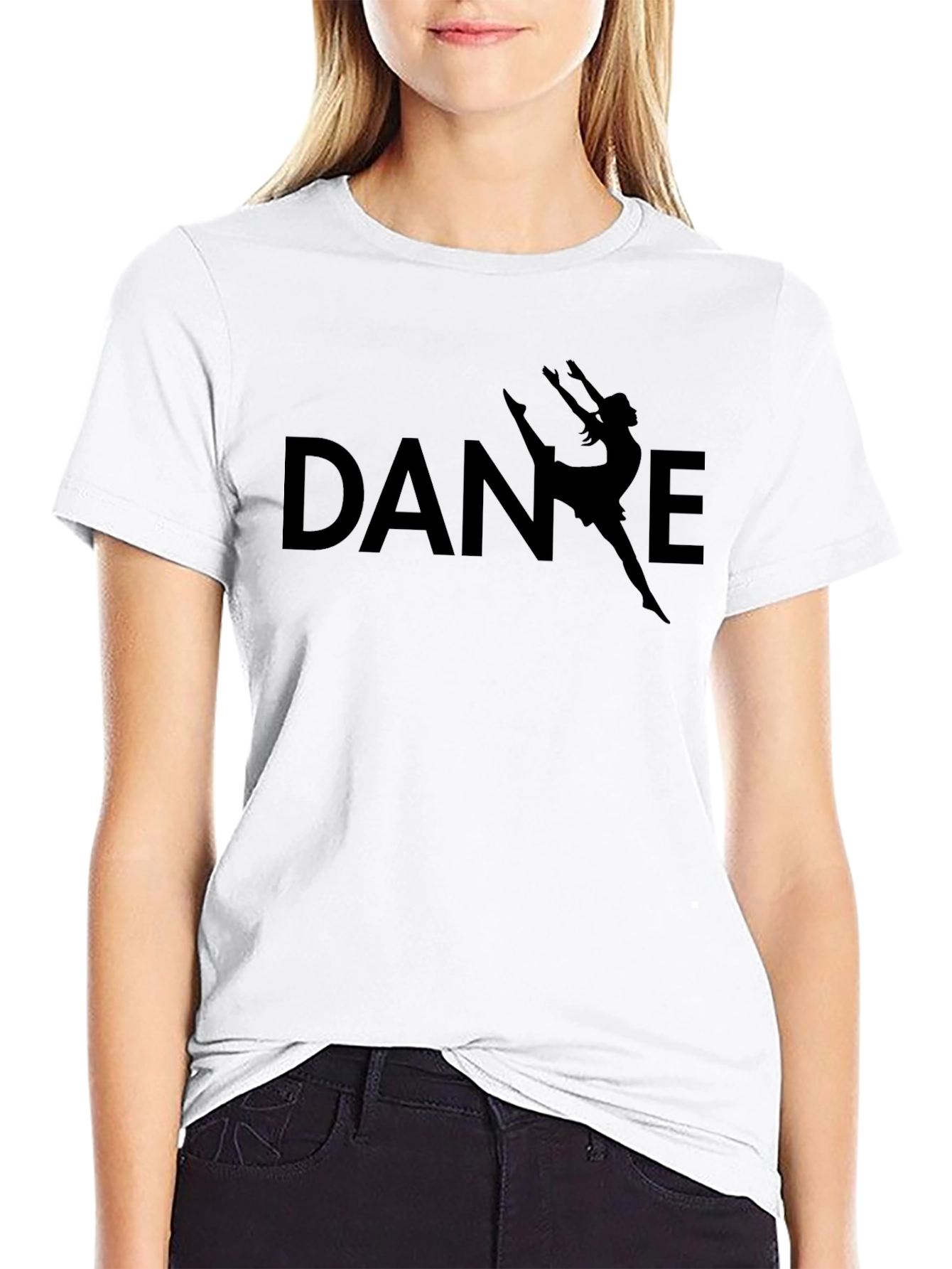 Dance Silhouette Graphic Tee - Black