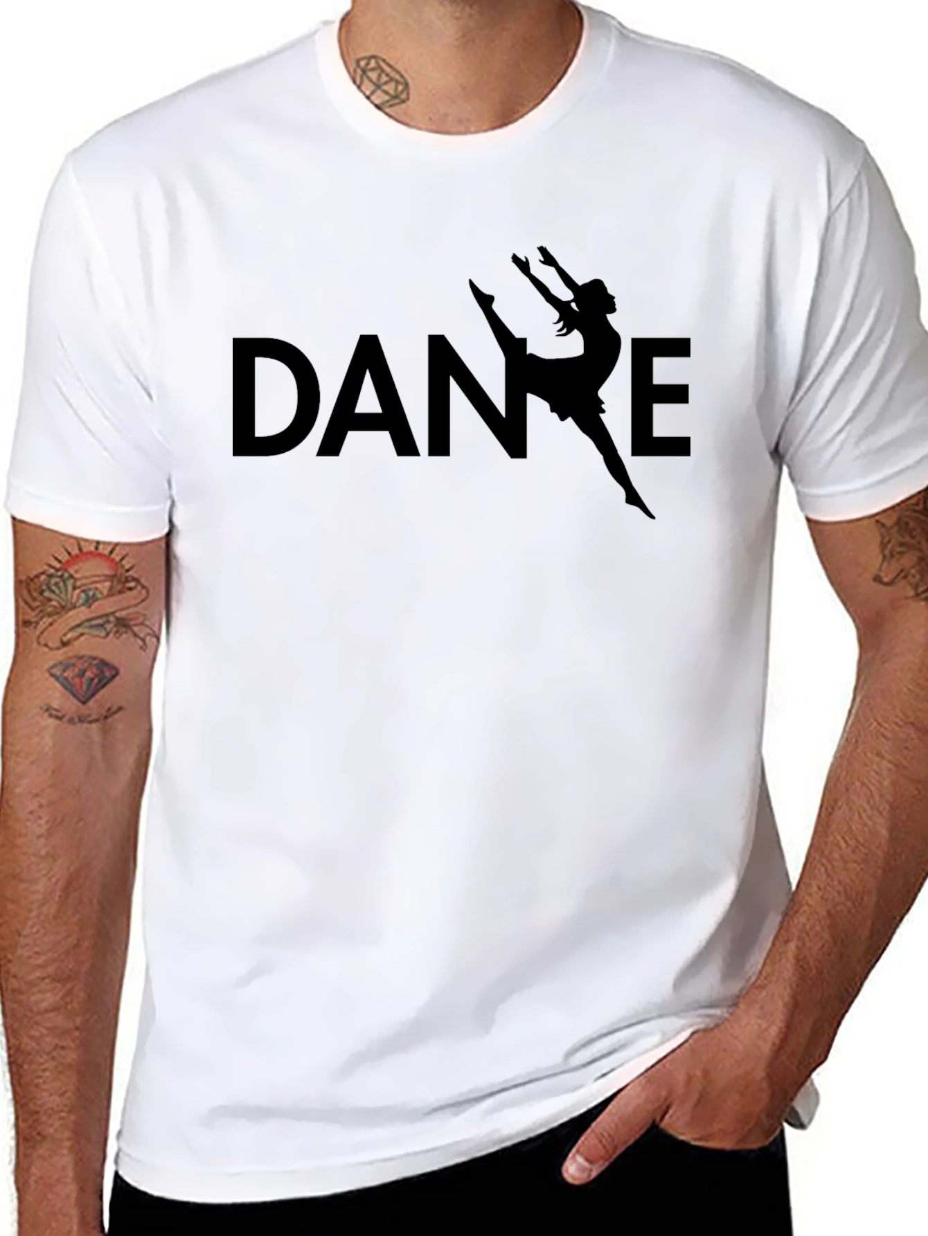 Dance Silhouette Graphic Tee - Black