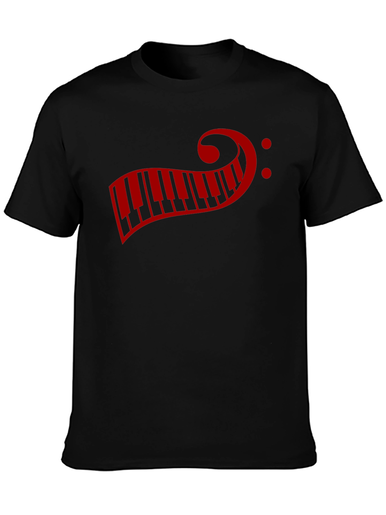 Musical Piano Clef T-Shirt - Mens Short Sleeve
