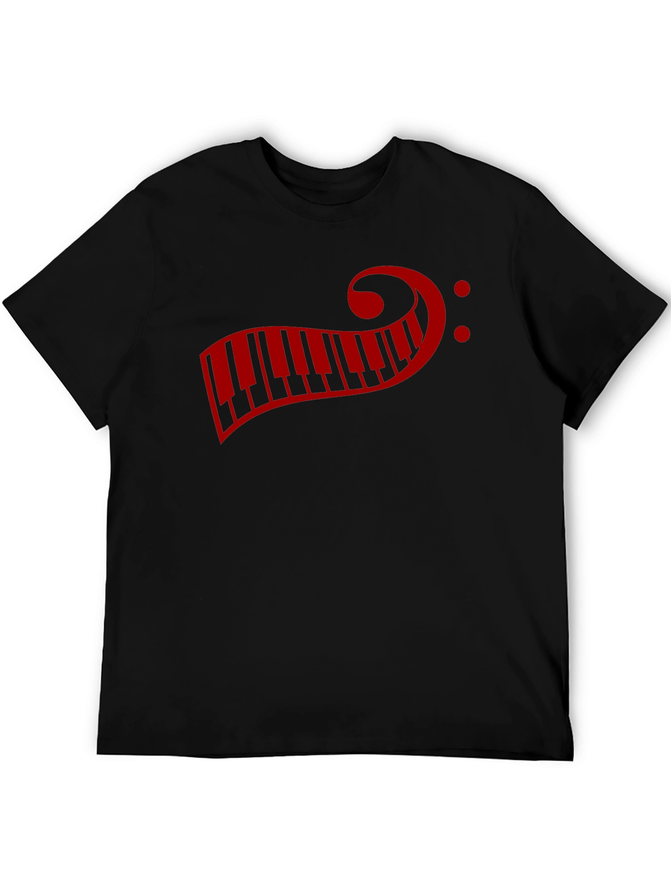 Musical Piano Clef T-Shirt - Mens Short Sleeve