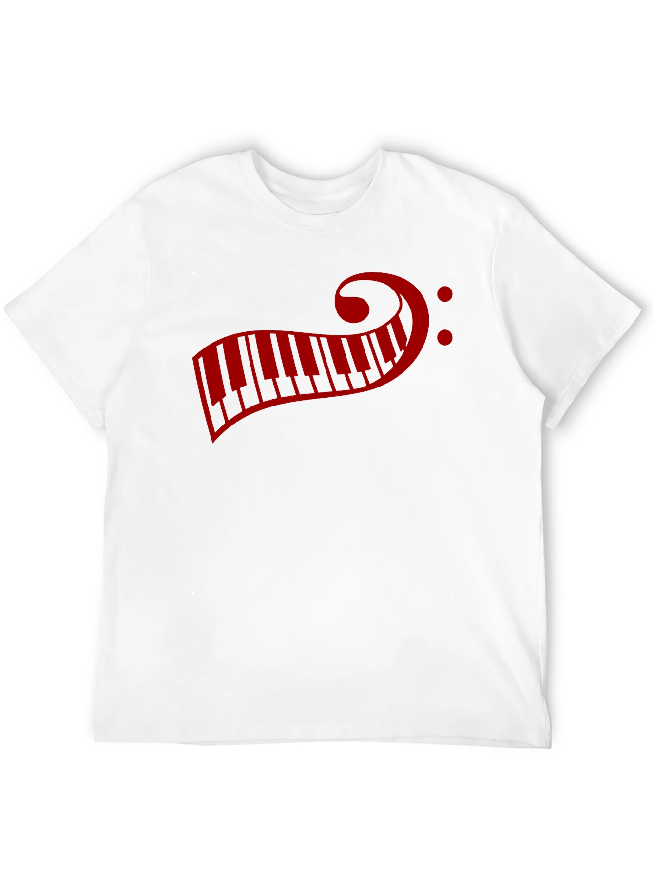 Musical Piano Clef T-Shirt - Mens Short Sleeve