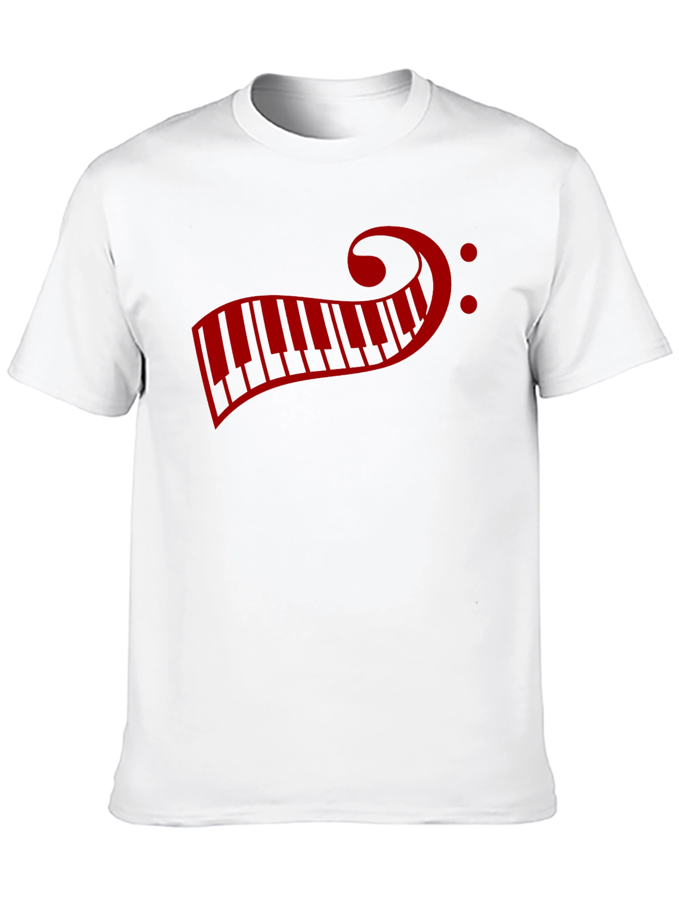 Musical Piano Clef T-Shirt - Mens Short Sleeve