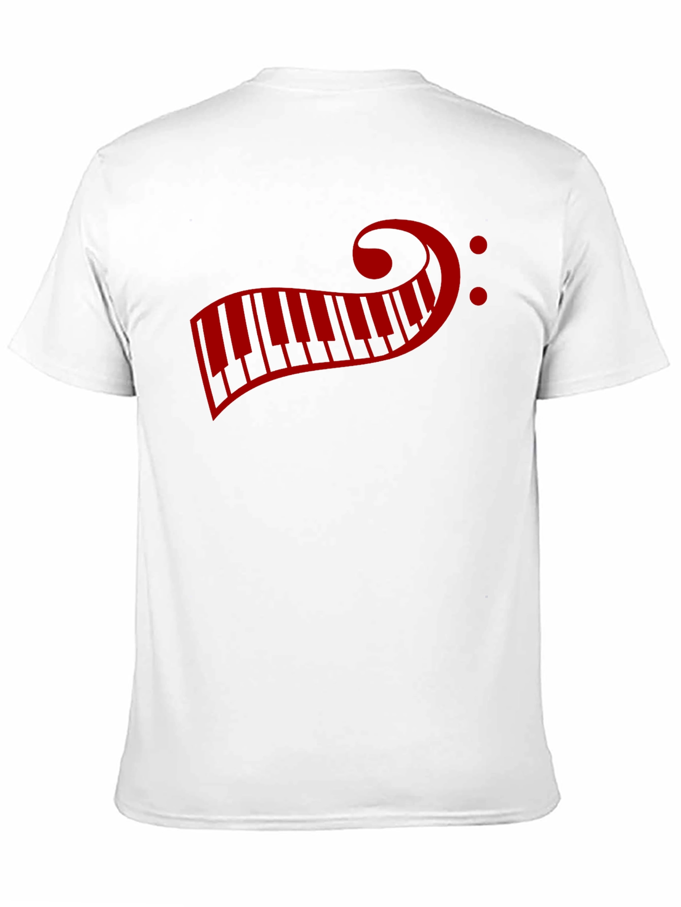 Musical Piano Clef T-Shirt - Mens Short Sleeve