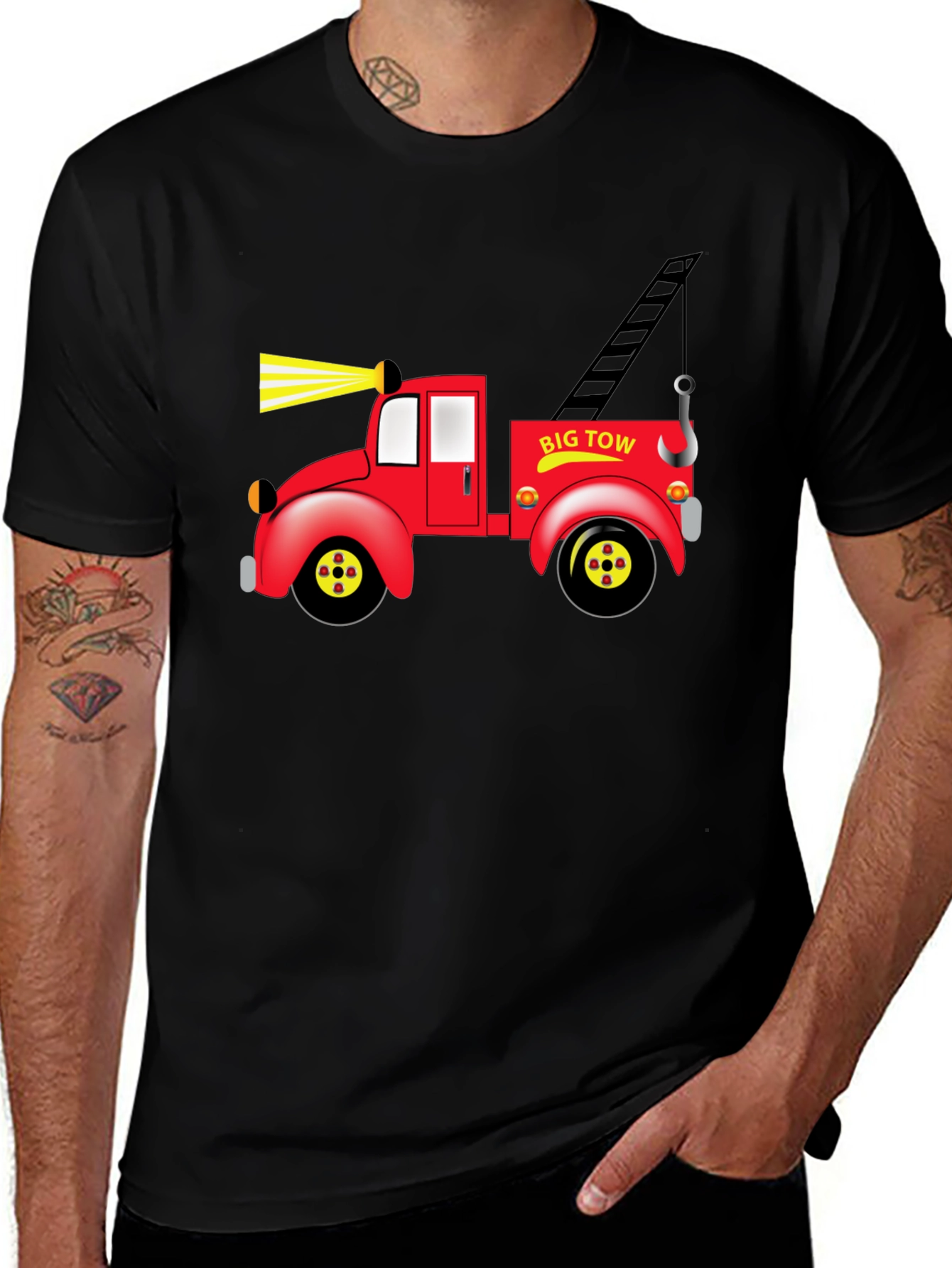 Cartoon Tow Truck Graphic Tee