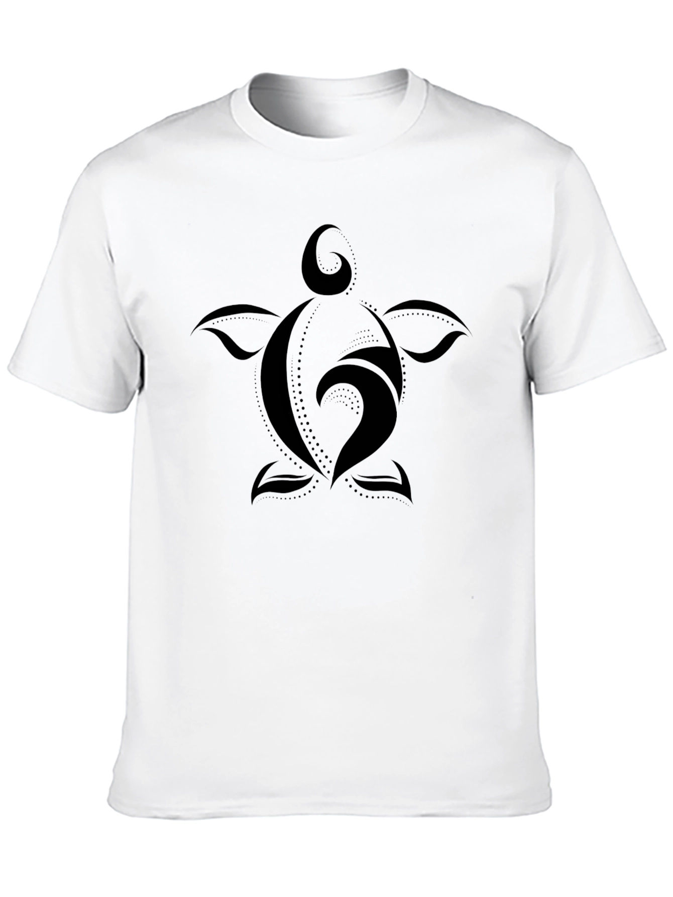 Tribal Turtle Graphic Black T-Shirt