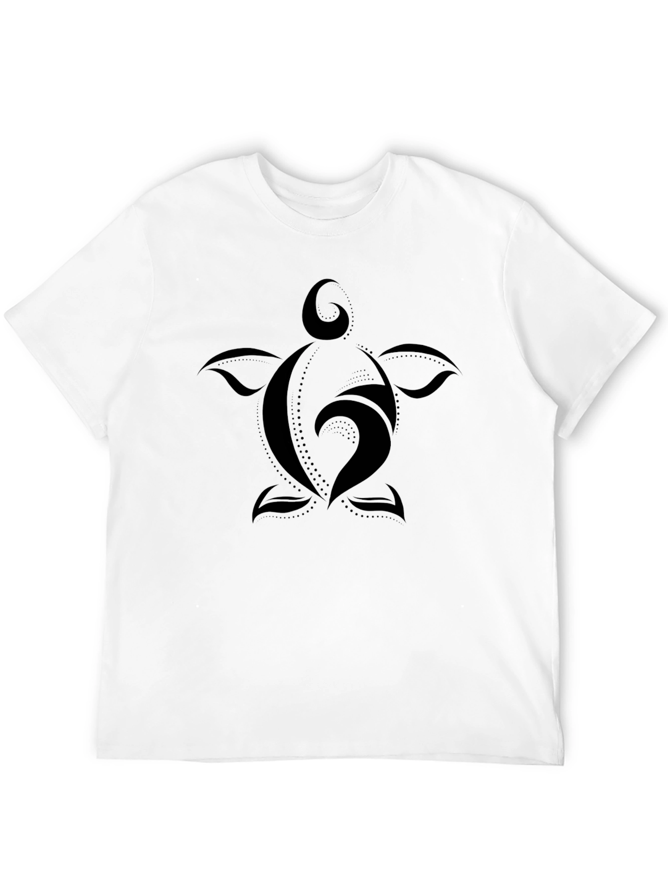 Tribal Turtle Graphic Black T-Shirt