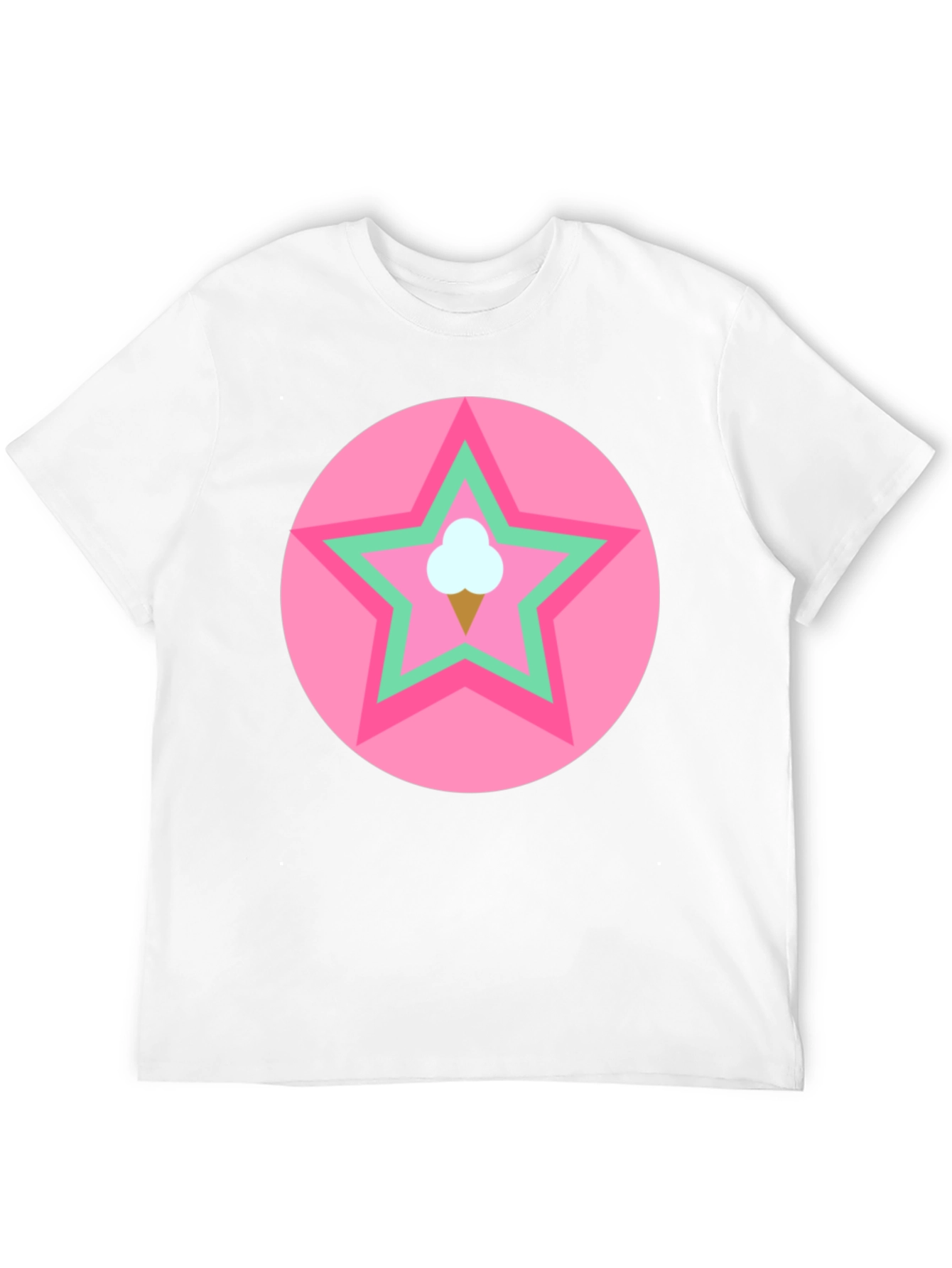 Ice Cream Star Graphic Tee - Black