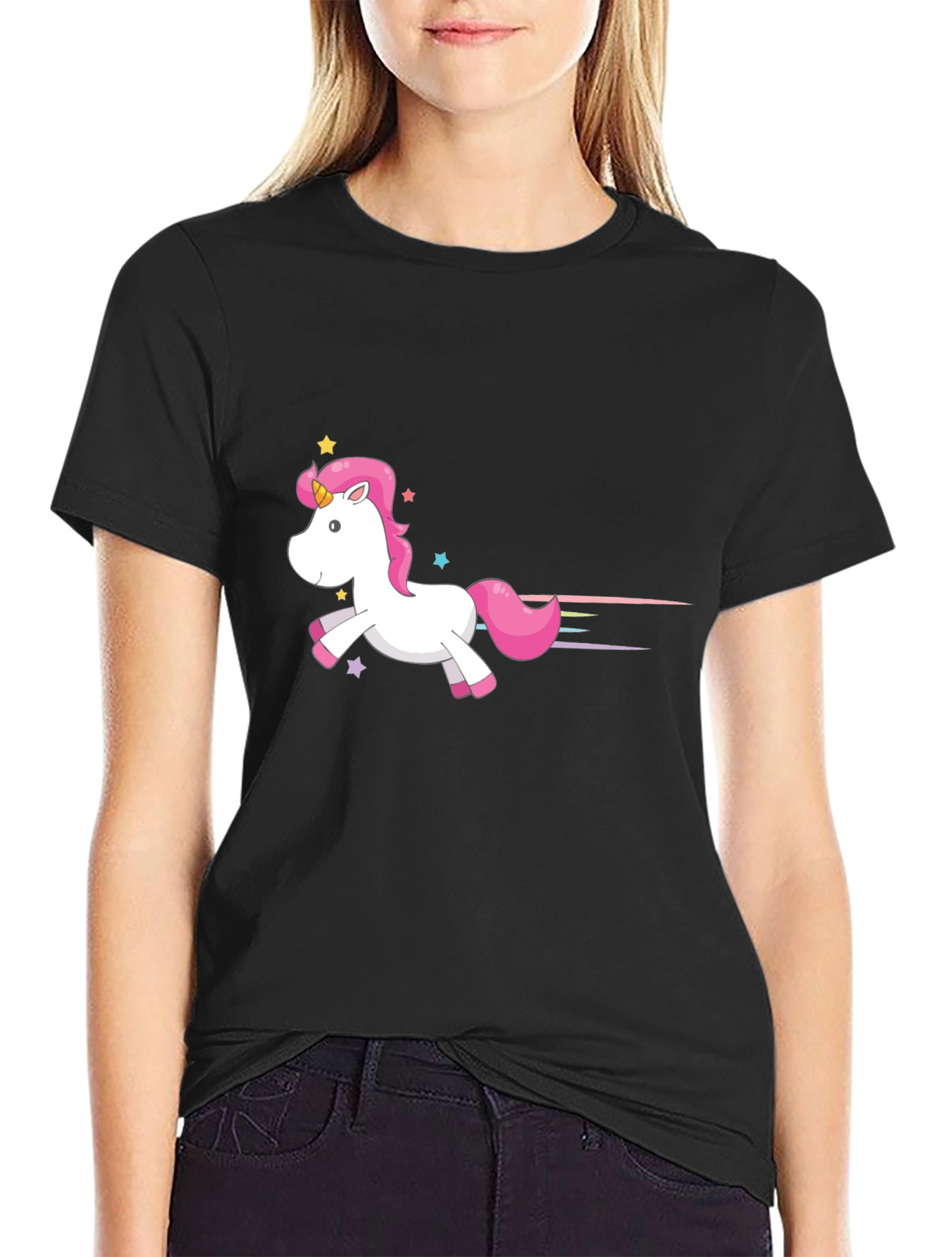 Unicorn Graphic Tee - Black