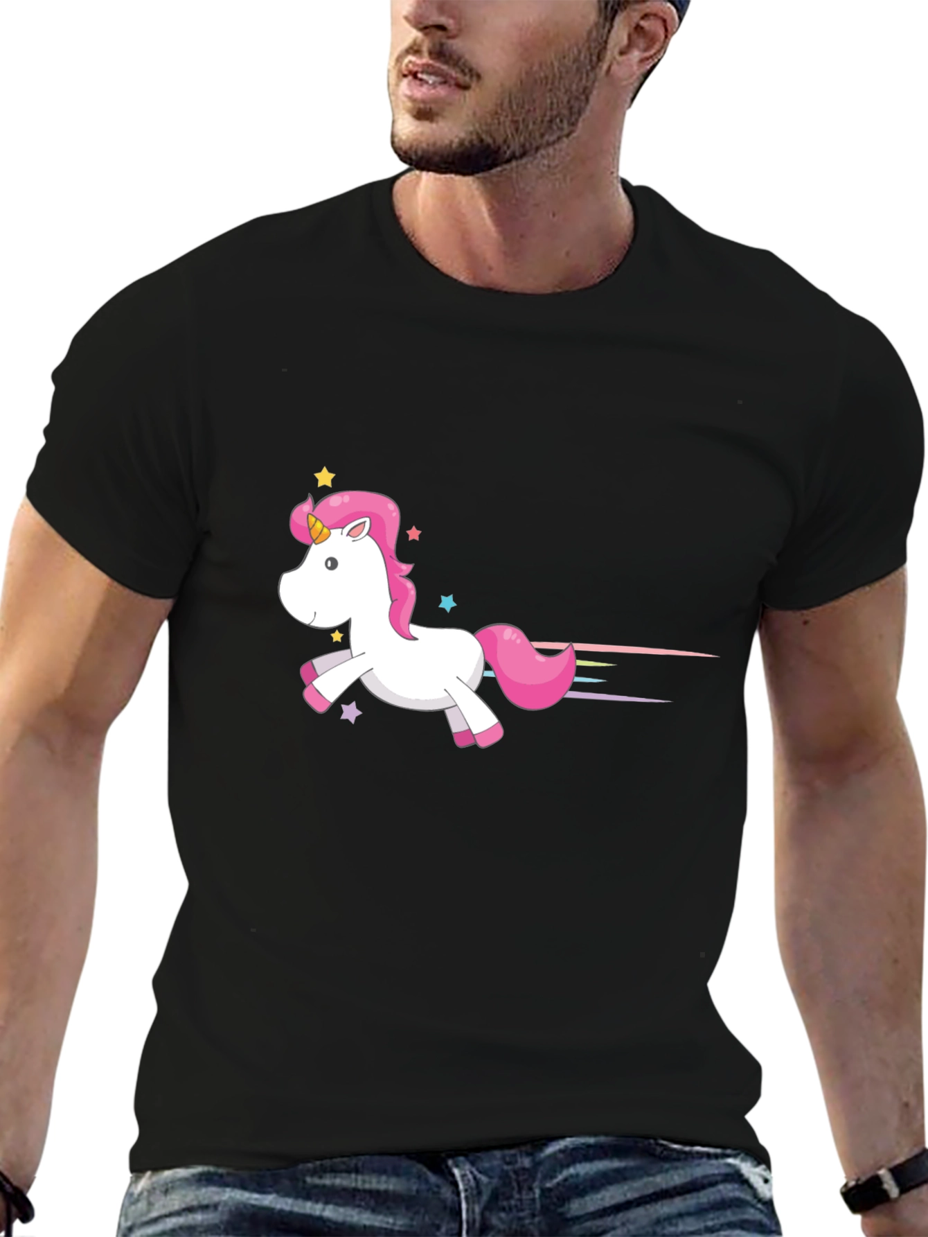 Unicorn Graphic Tee - Black