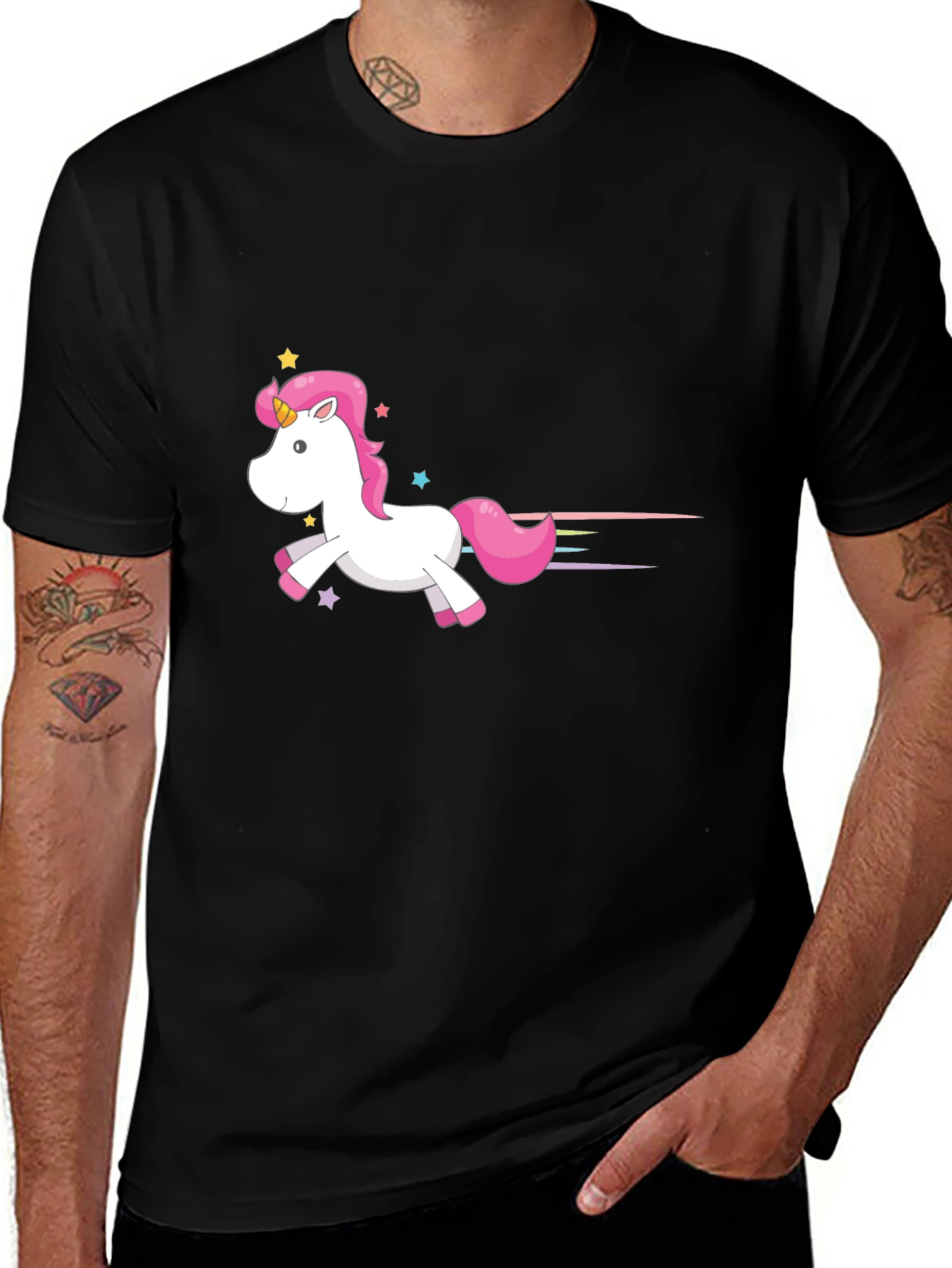 Unicorn Graphic Tee - Black