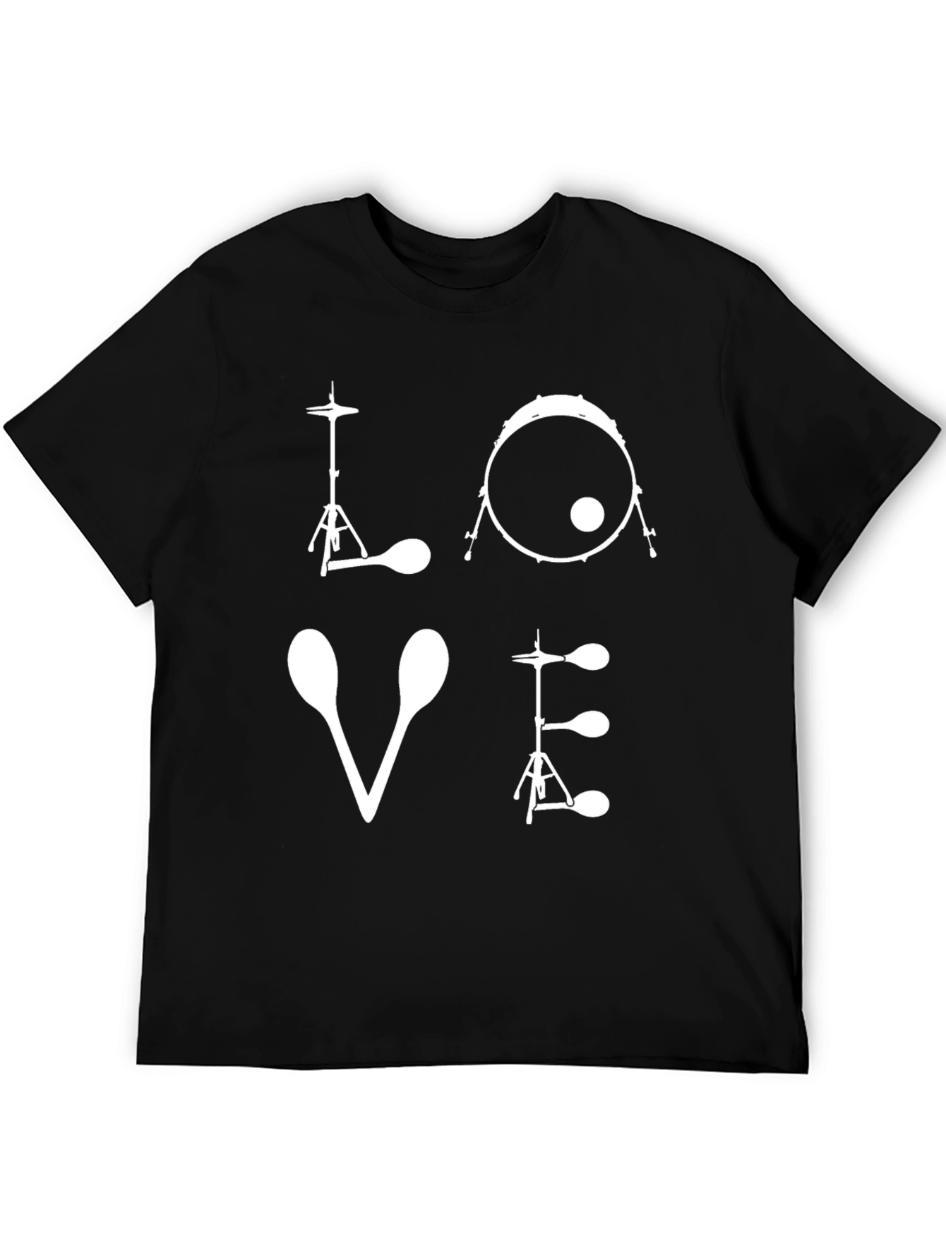 LOVE Drum Set T-Shirt - Musicians Tee