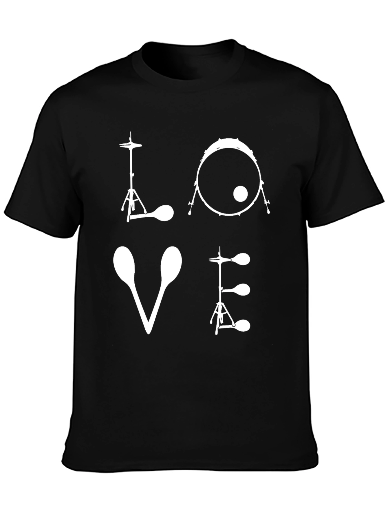 LOVE Drum Set T-Shirt - Musicians Tee