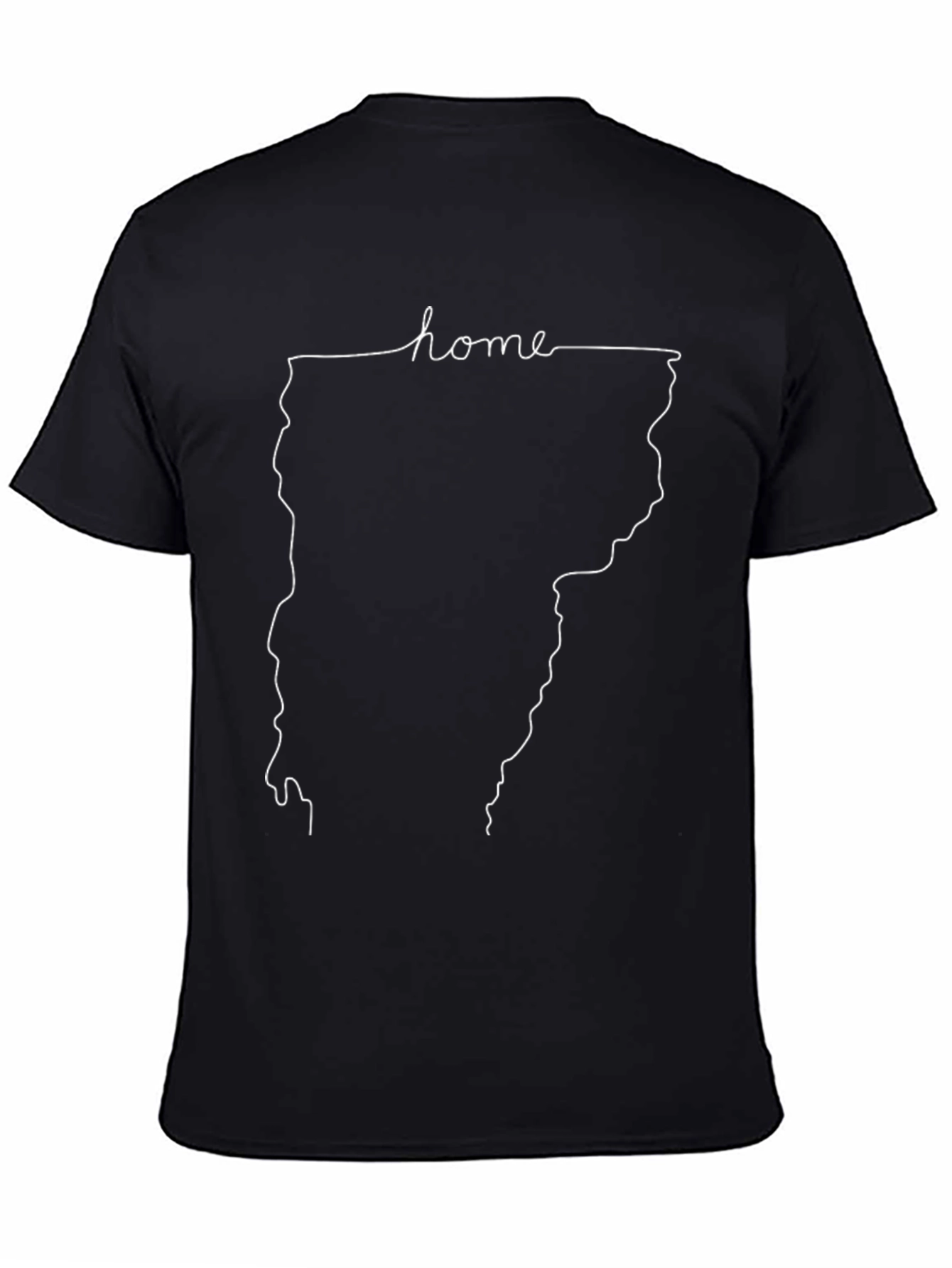 Home State Outline T-Shirt - Black