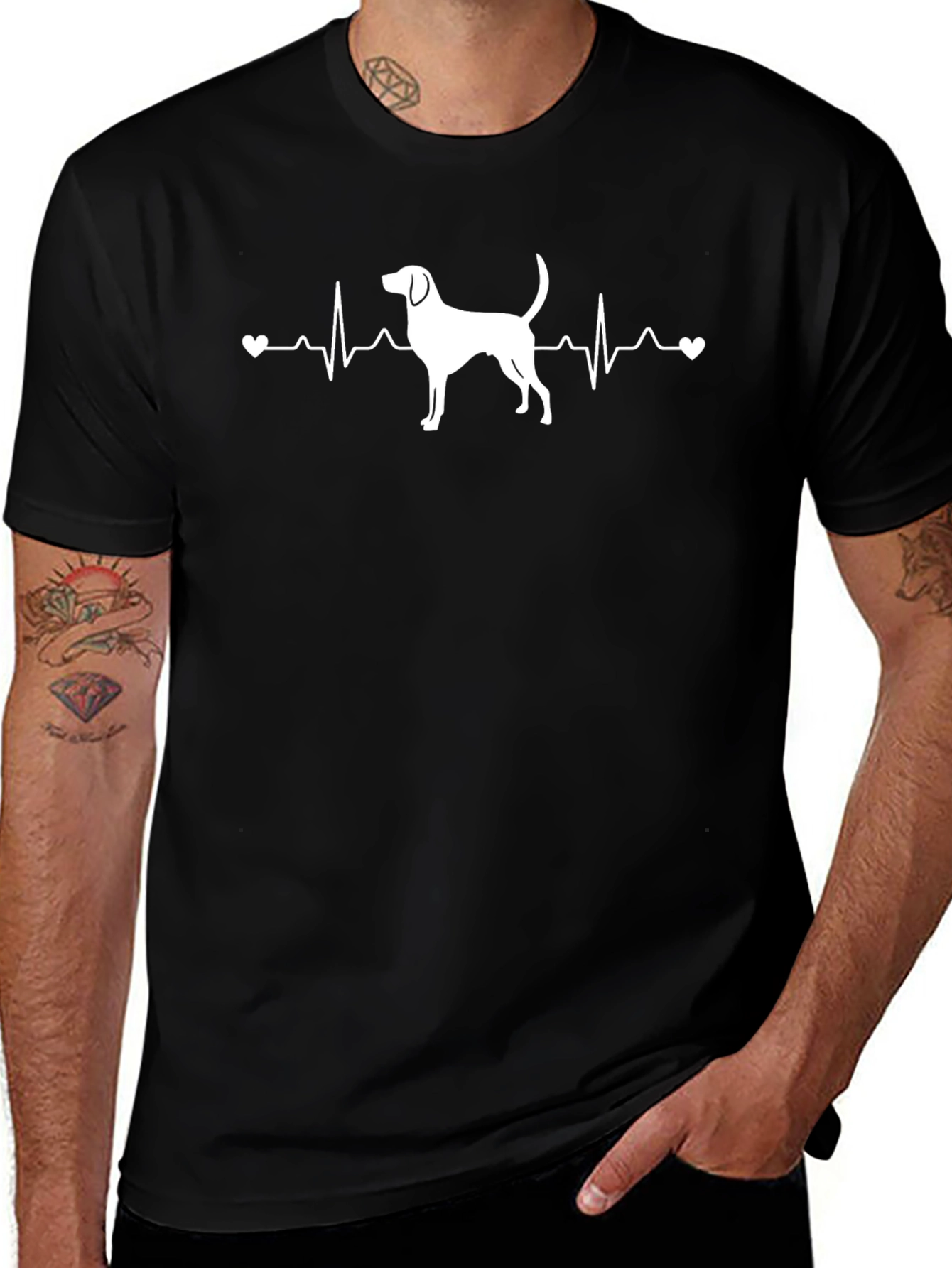 Dog Heartbeat T-Shirt - Cute Animal Lover Tee
