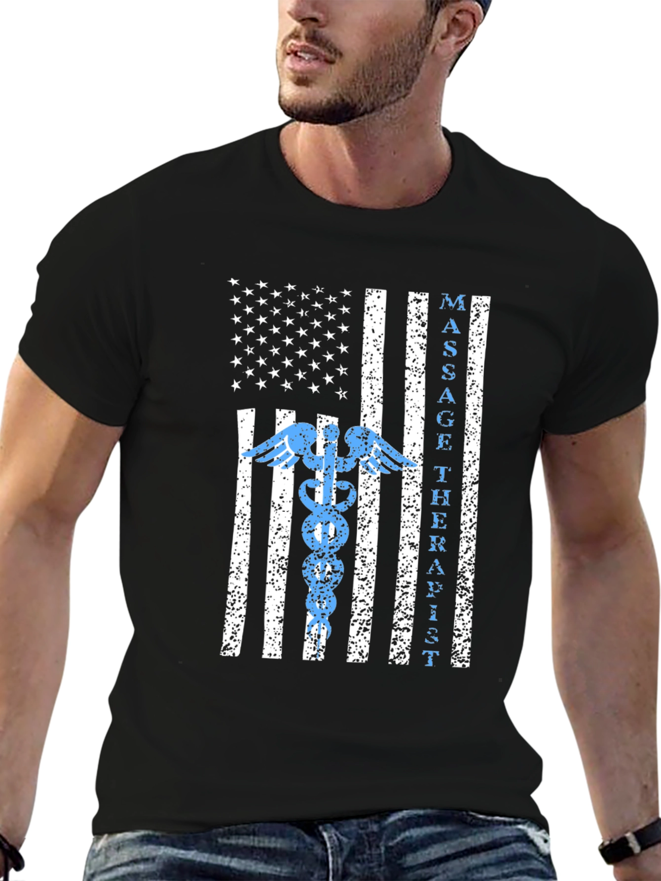 Massage Therapist American Flag T-Shirt