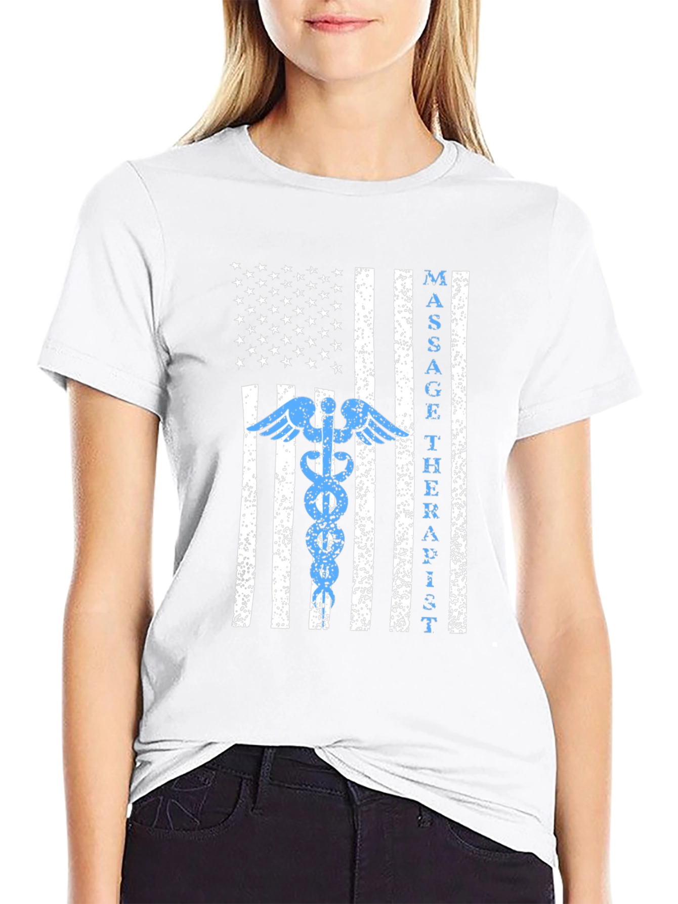 Massage Therapist American Flag T-Shirt