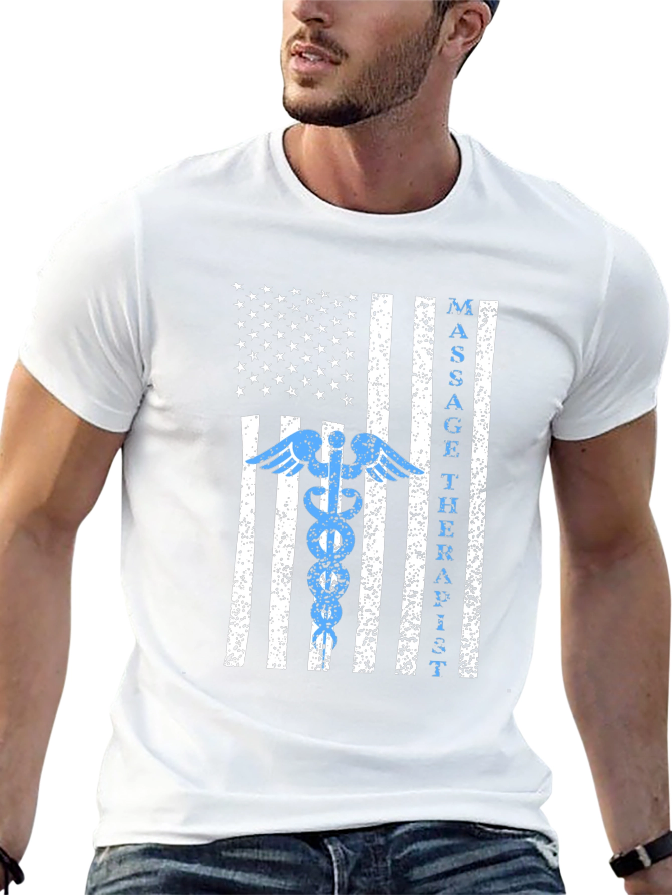 Massage Therapist American Flag T-Shirt
