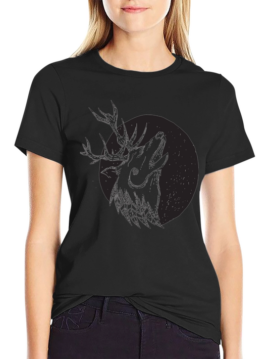 Black Deer Howl Graphic Tee