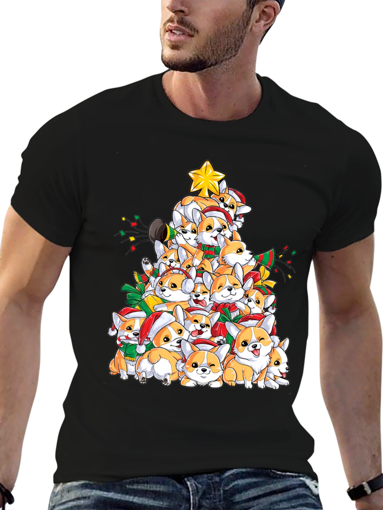 Corgi Christmas Tree T-Shirt