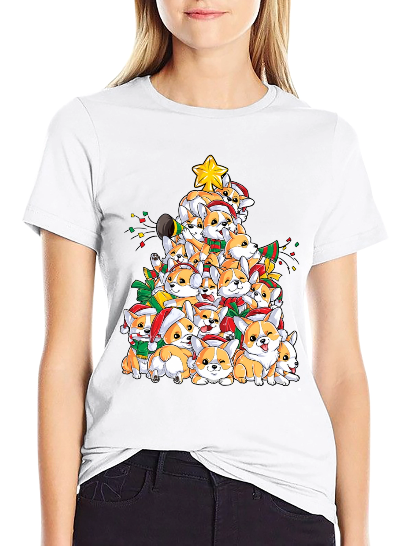 Corgi Christmas Tree T-Shirt