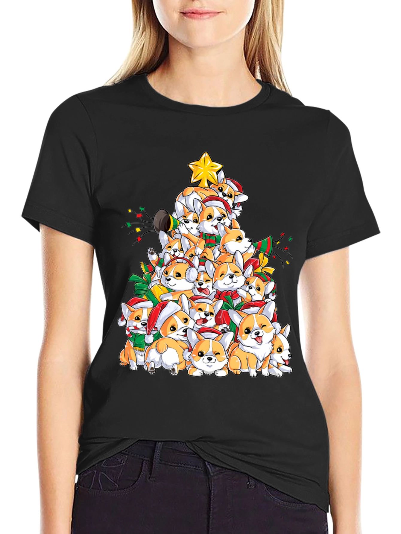 Corgi Christmas Tree T-Shirt