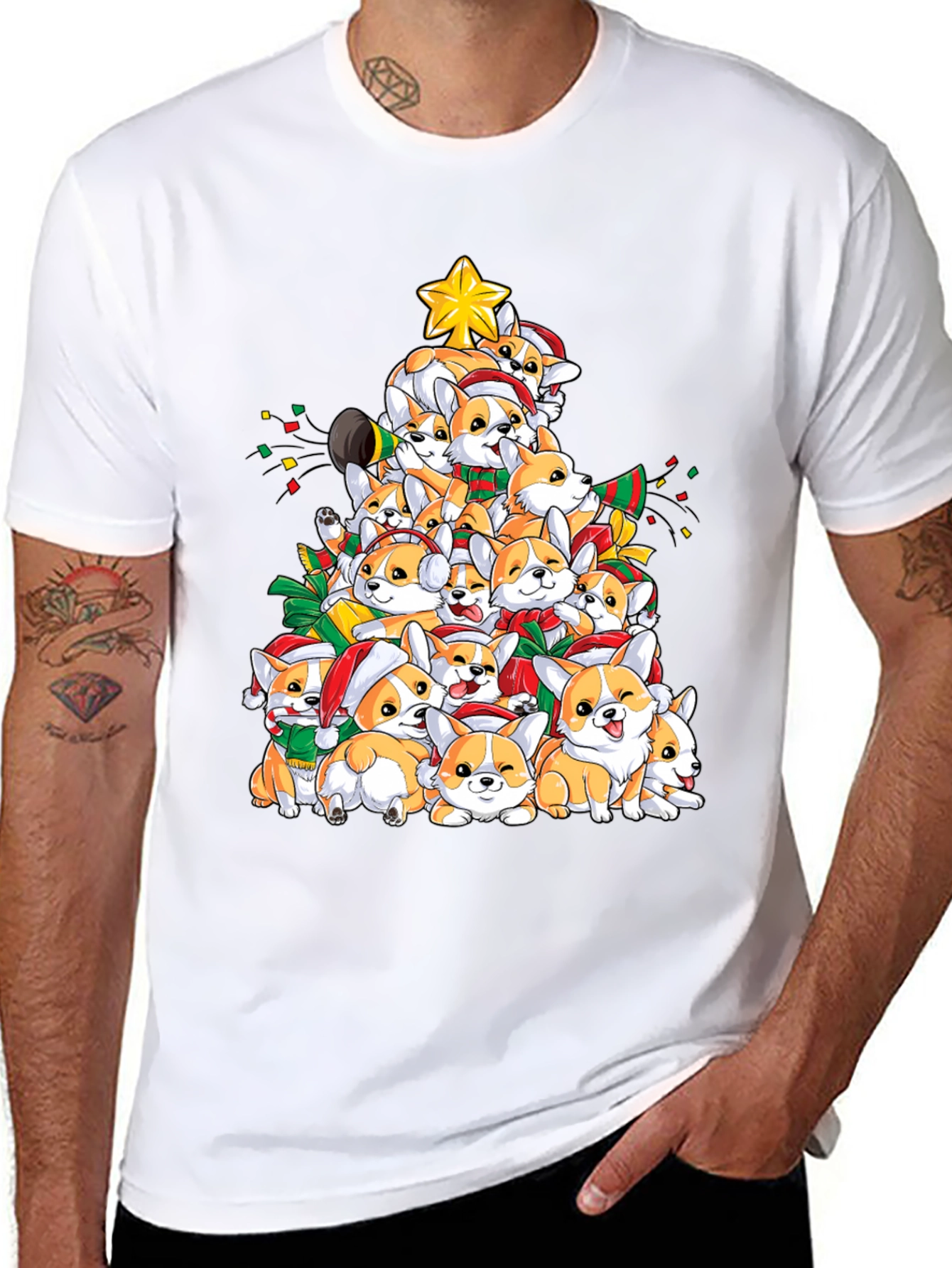 Corgi Christmas Tree T-Shirt