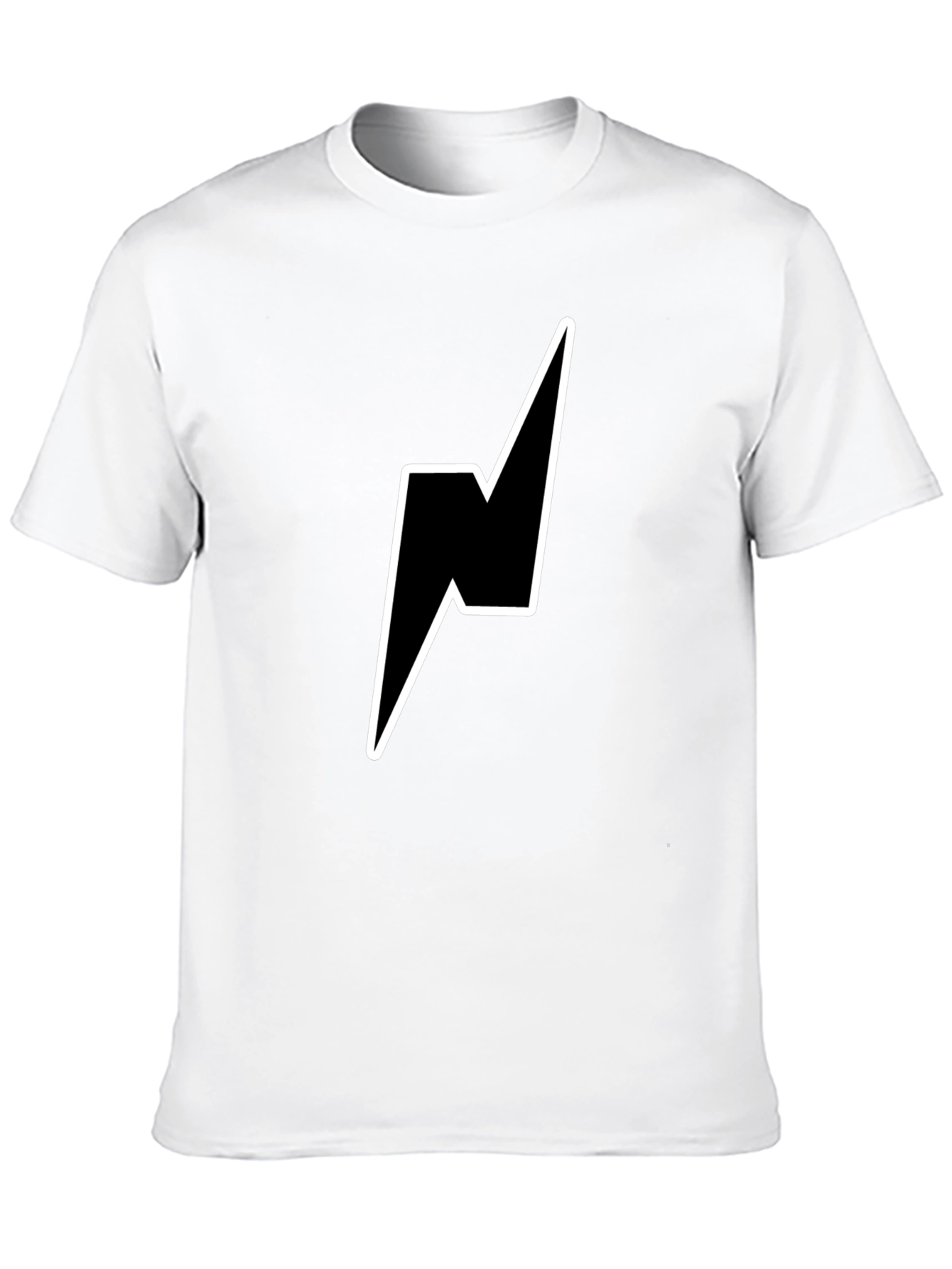 Lightning Bolt Graphic Tee - Stylish Black T-Shirt