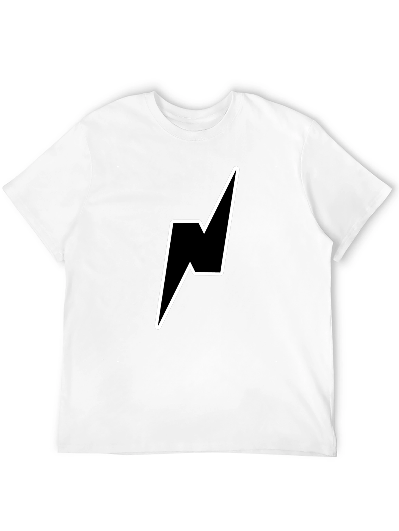 Lightning Bolt Graphic Tee - Stylish Black T-Shirt