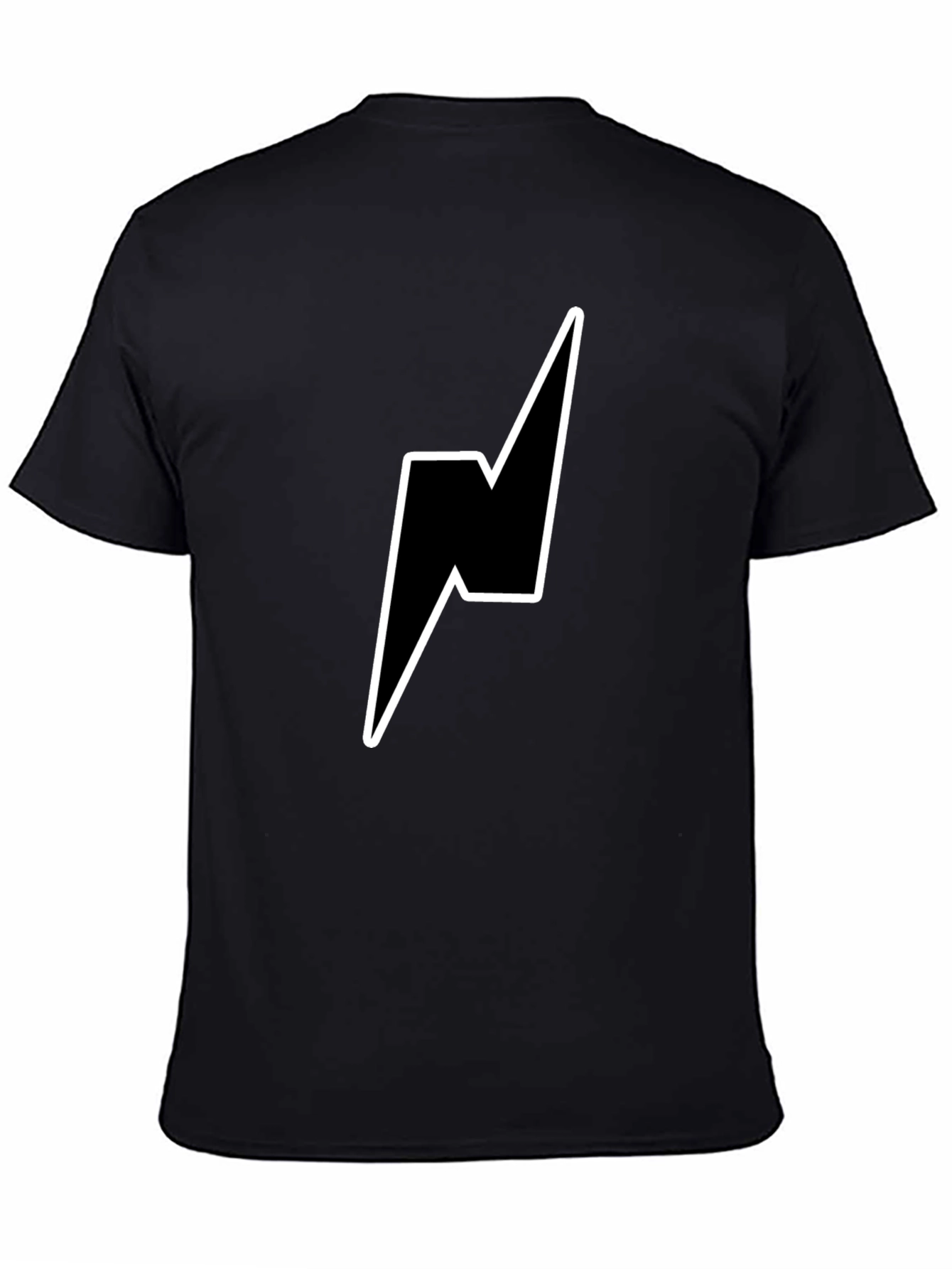 Lightning Bolt Graphic Tee - Stylish Black T-Shirt