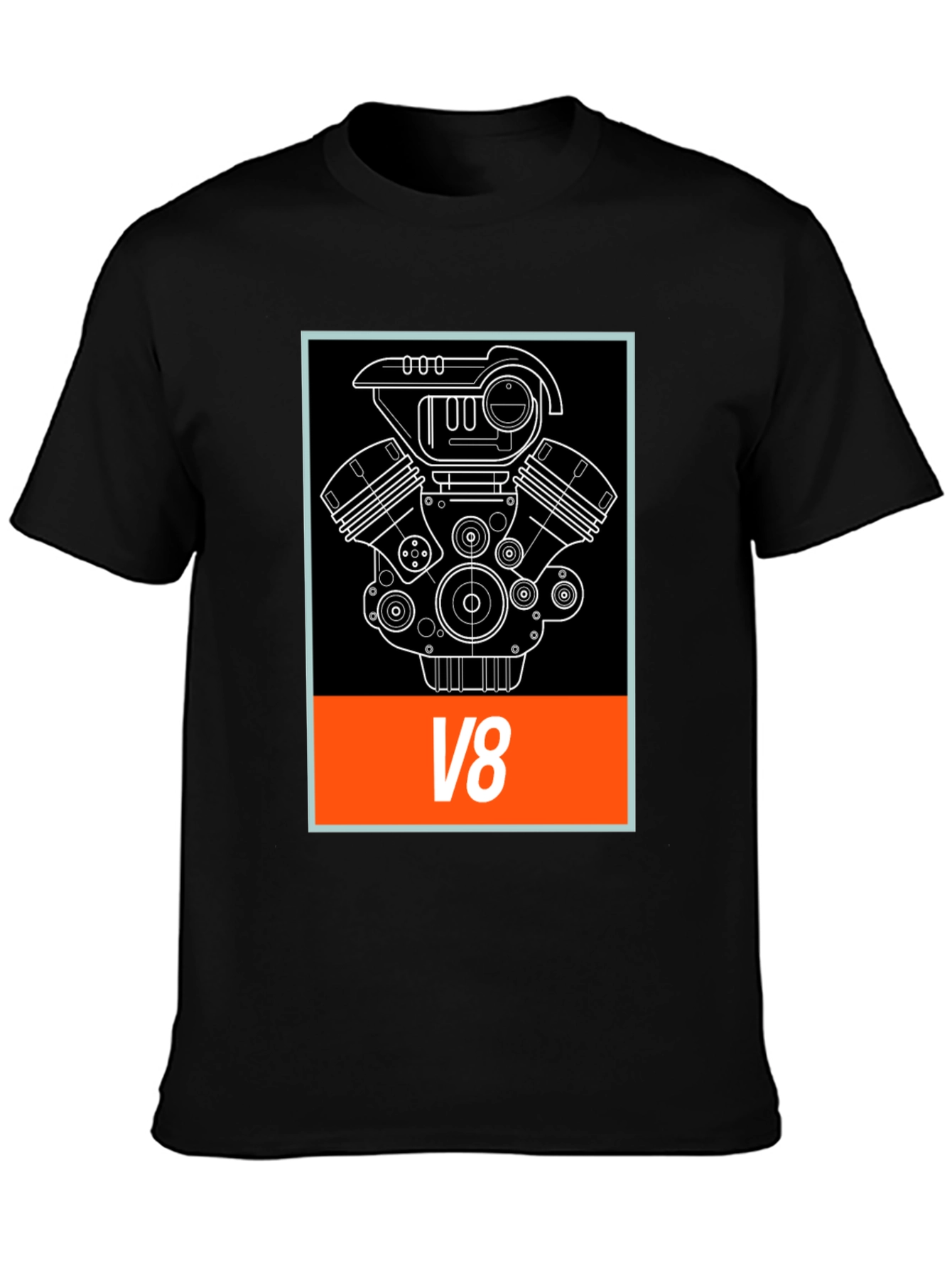V8 Engine Graphic Tee - Cool Automotive Design