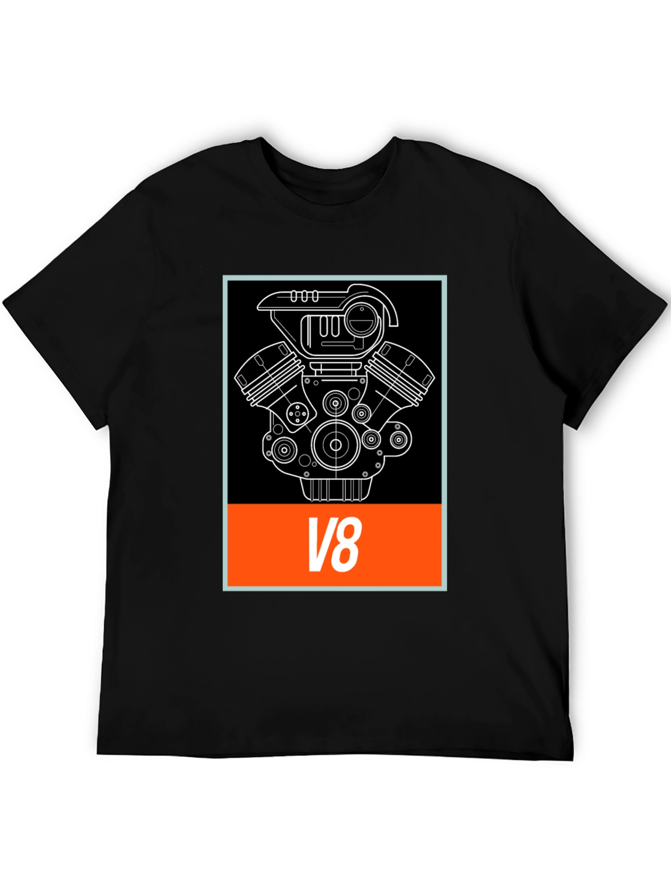 V8 Engine Graphic Tee - Cool Automotive Design