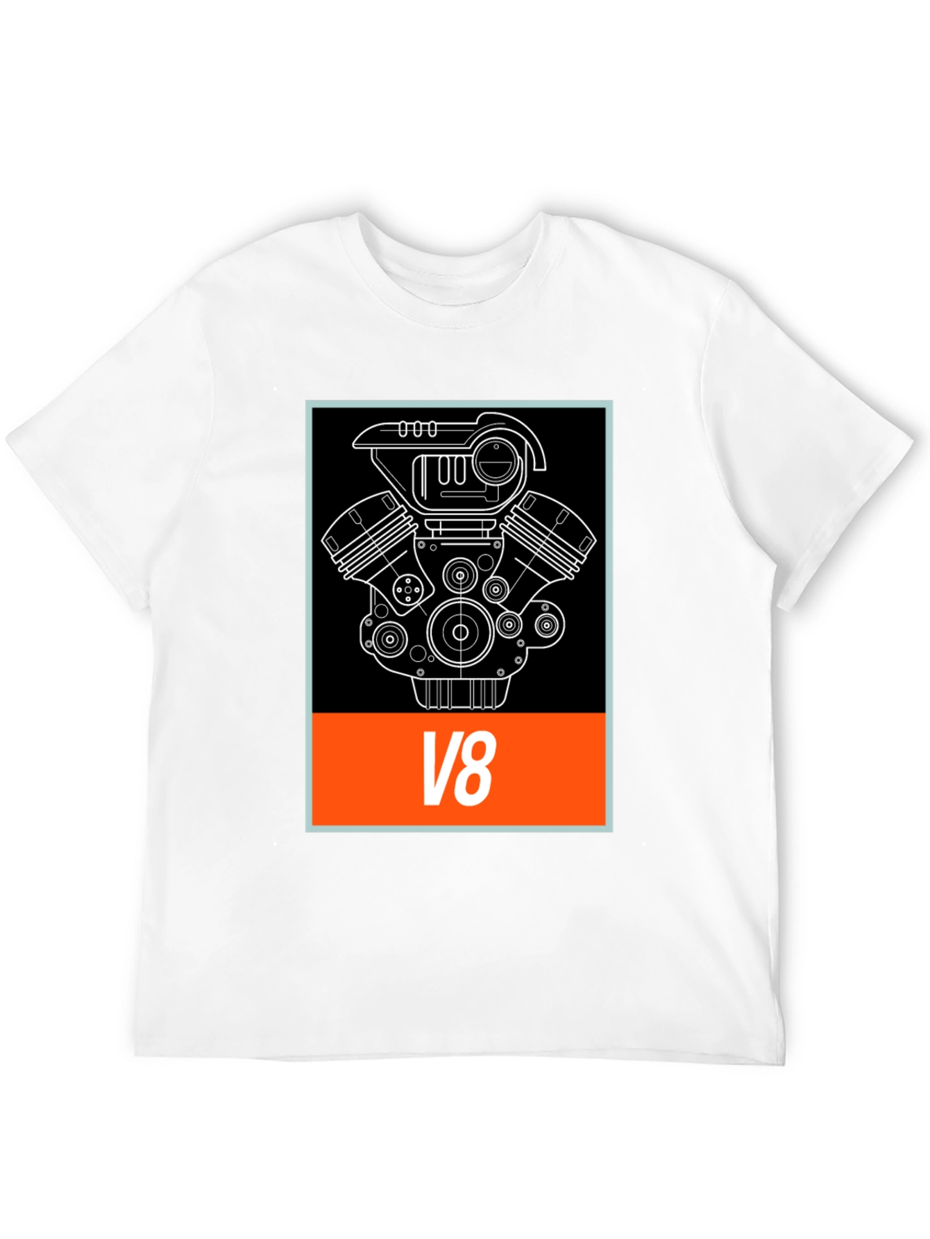 V8 Engine Graphic Tee - Cool Automotive Design