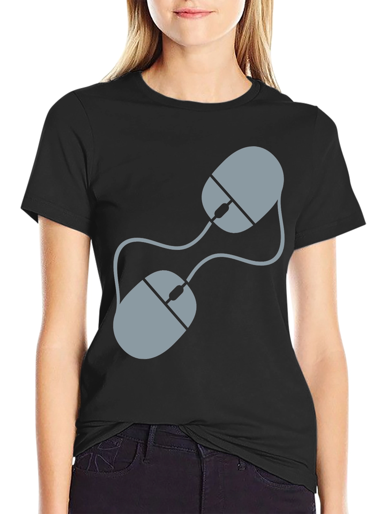 Double Mouse Graphic Tee - Gamer Style