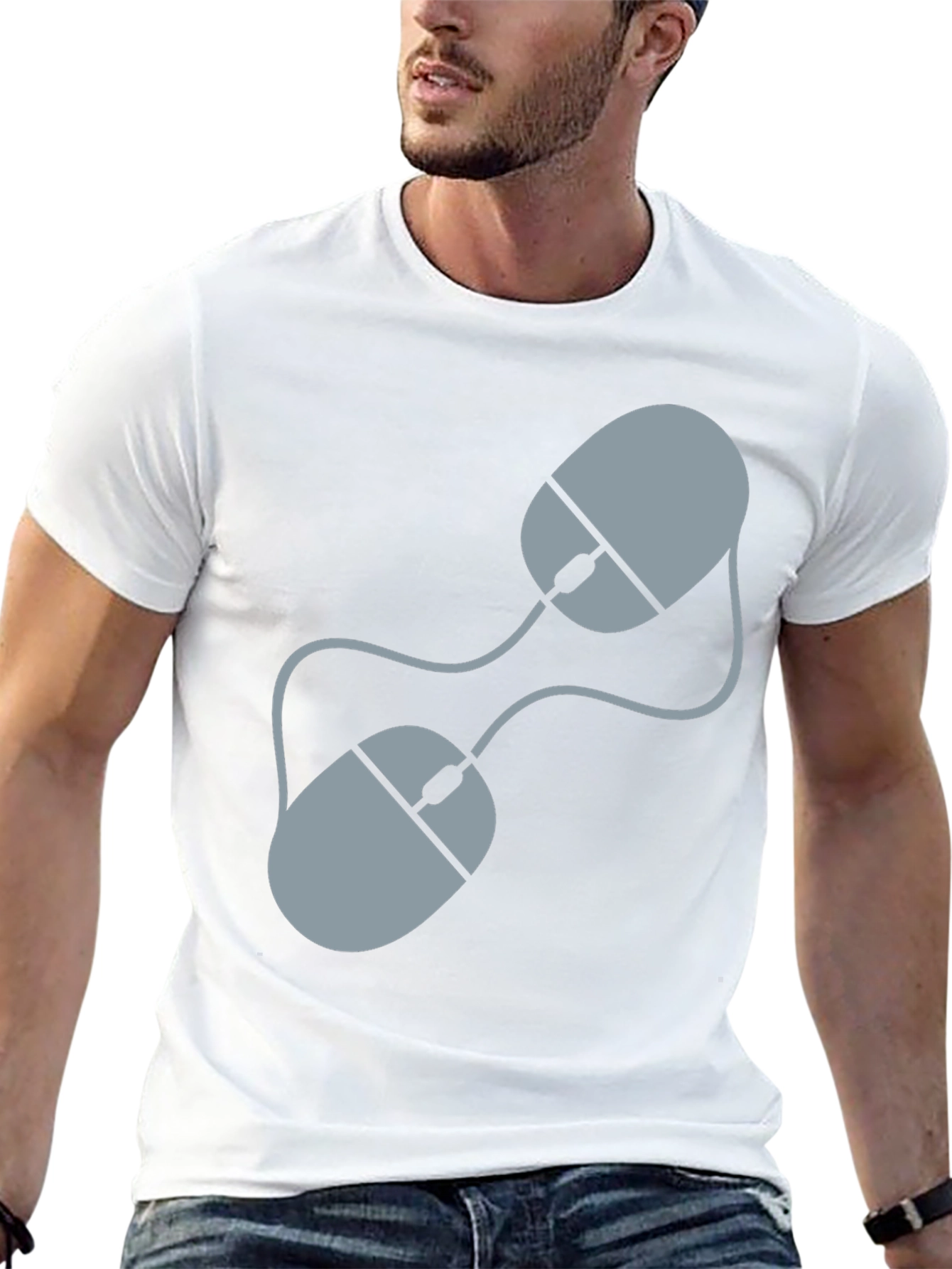 Double Mouse Graphic Tee - Gamer Style