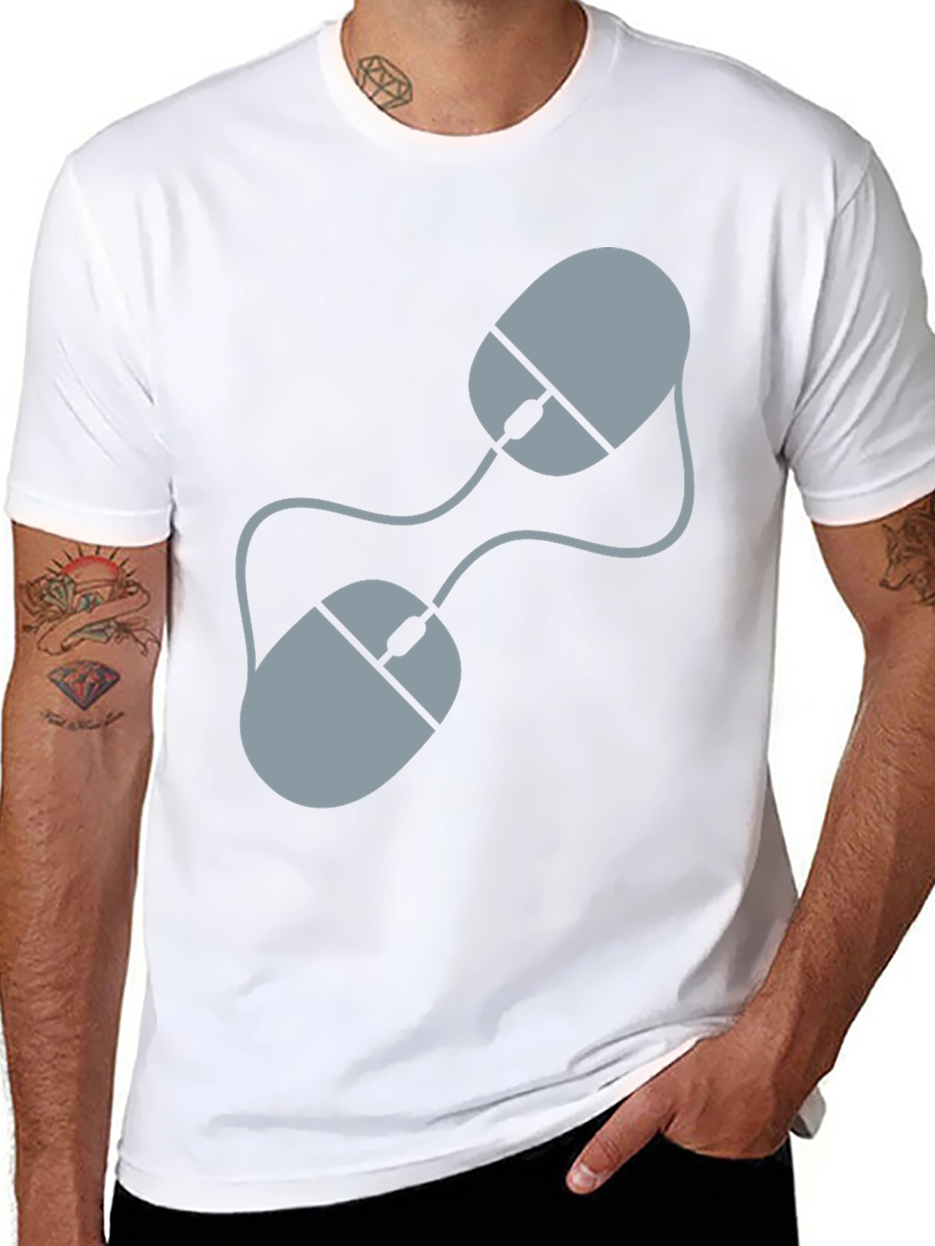 Double Mouse Graphic Tee - Gamer Style