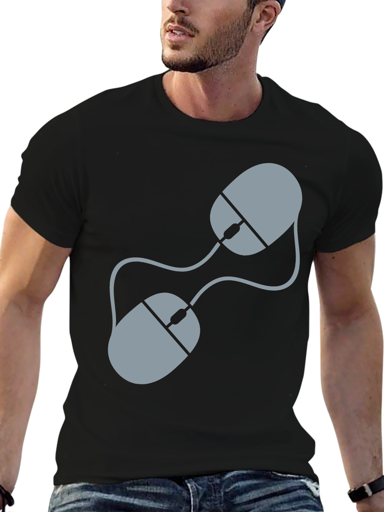 Double Mouse Graphic Tee - Gamer Style