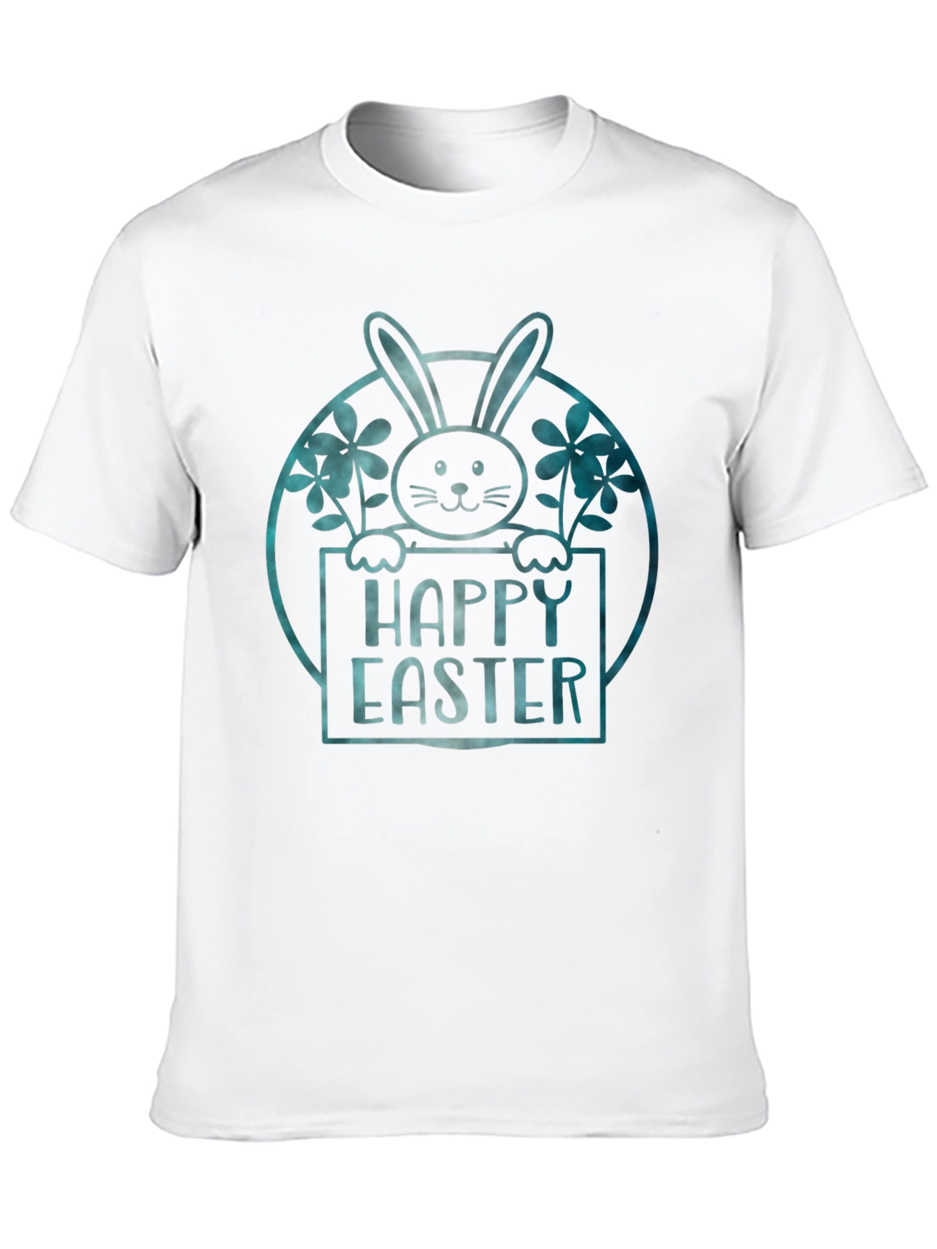 Happy Easter Bunny Graphic Tee - Black