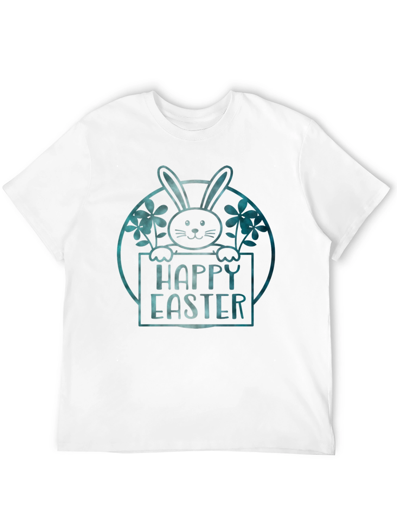Happy Easter Bunny Graphic Tee - Black