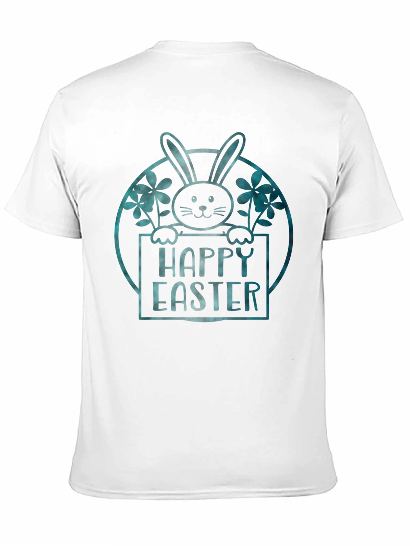 Happy Easter Bunny Graphic Tee - Black