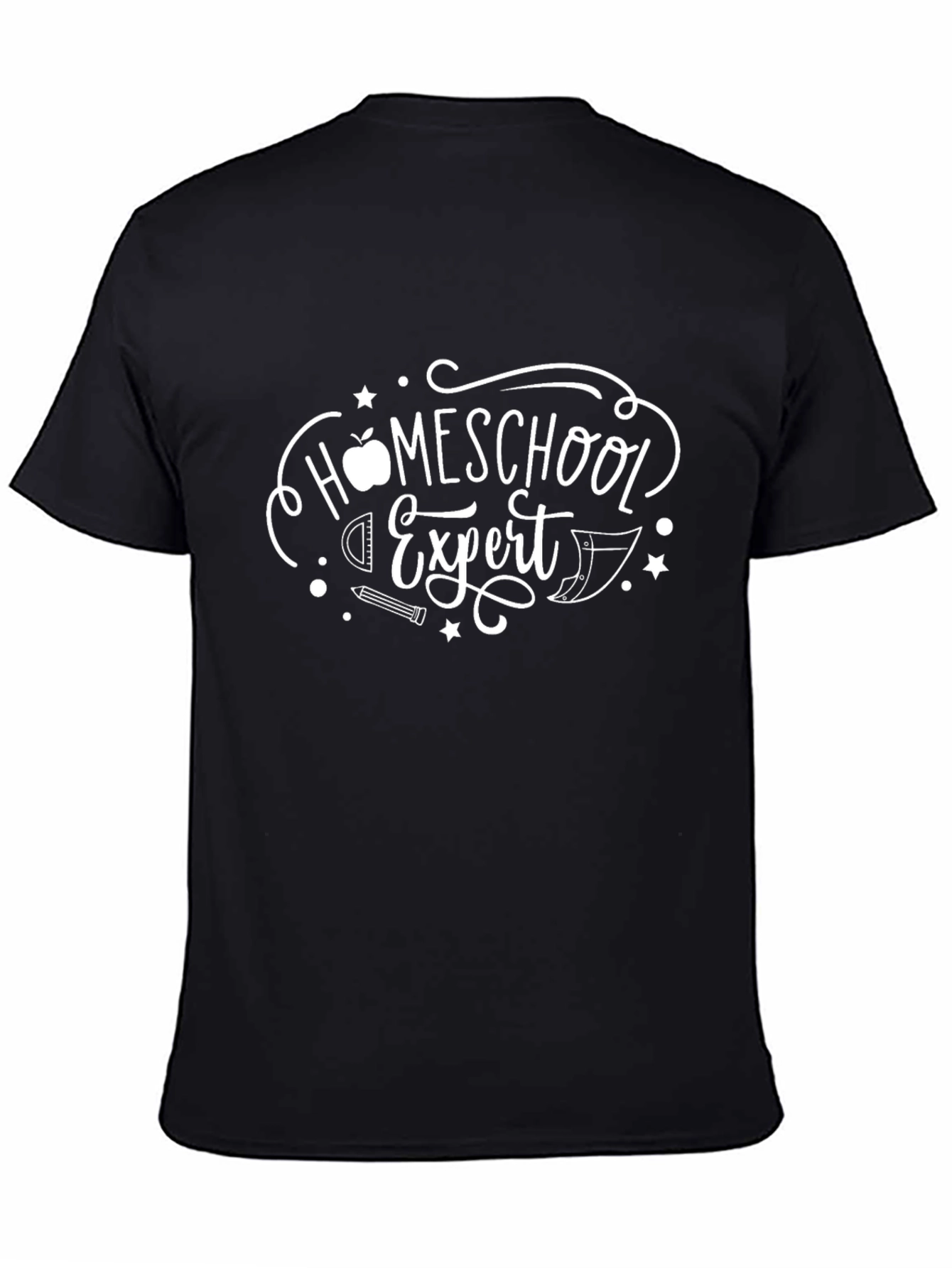 Homeschool Expert Graphic T-Shirt - Black Cotton Tee