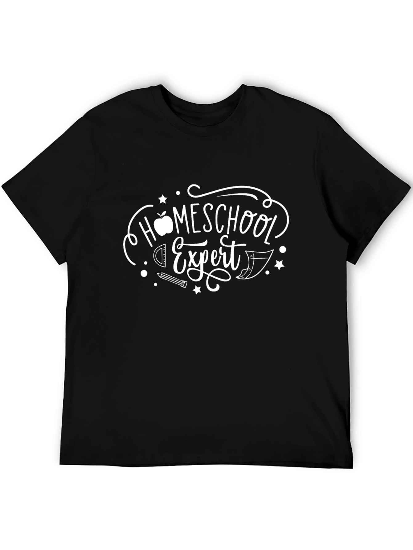 Homeschool Expert Graphic T-Shirt - Black Cotton Tee