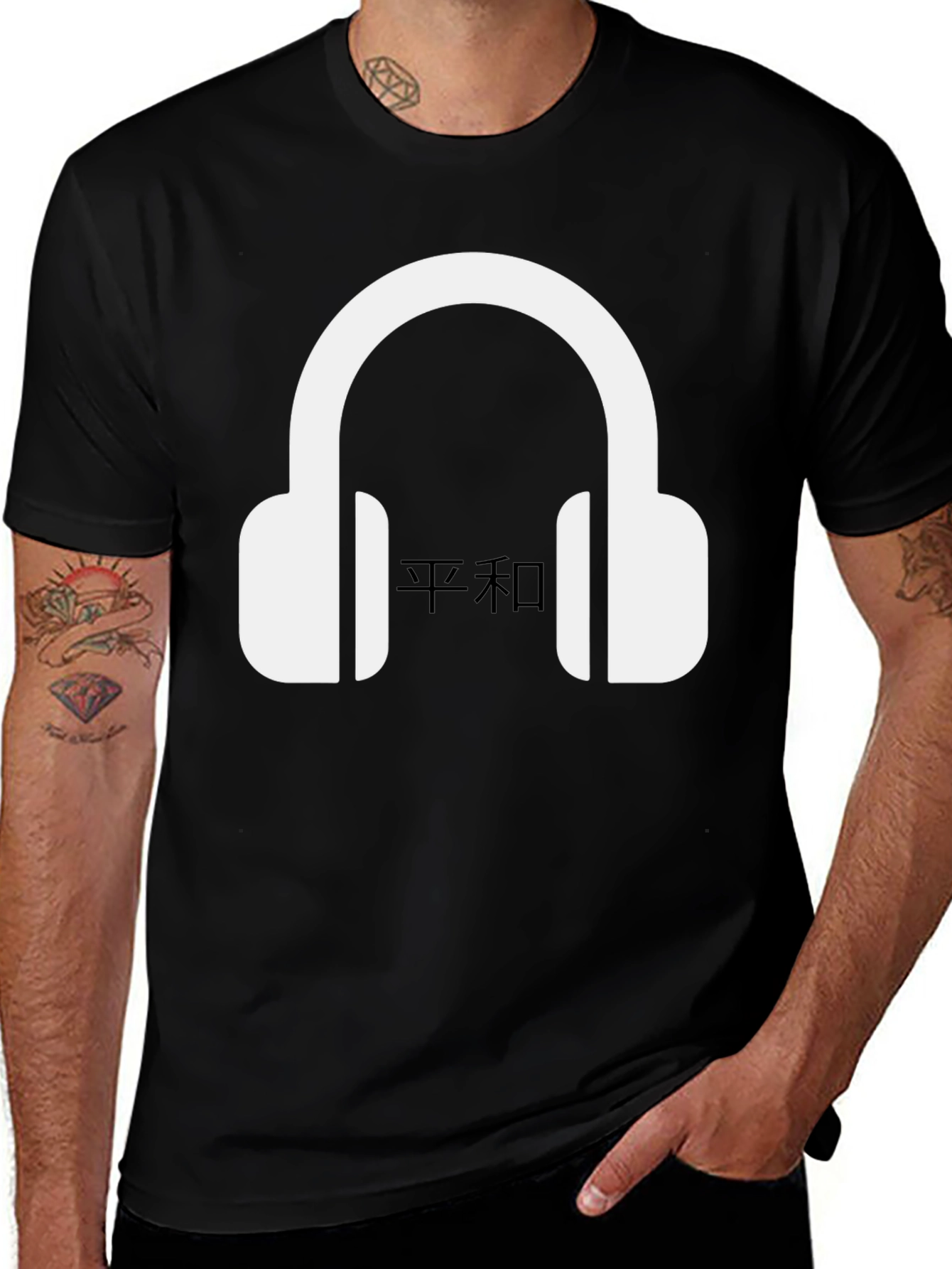 Peaceful Headphones Graphic Tee