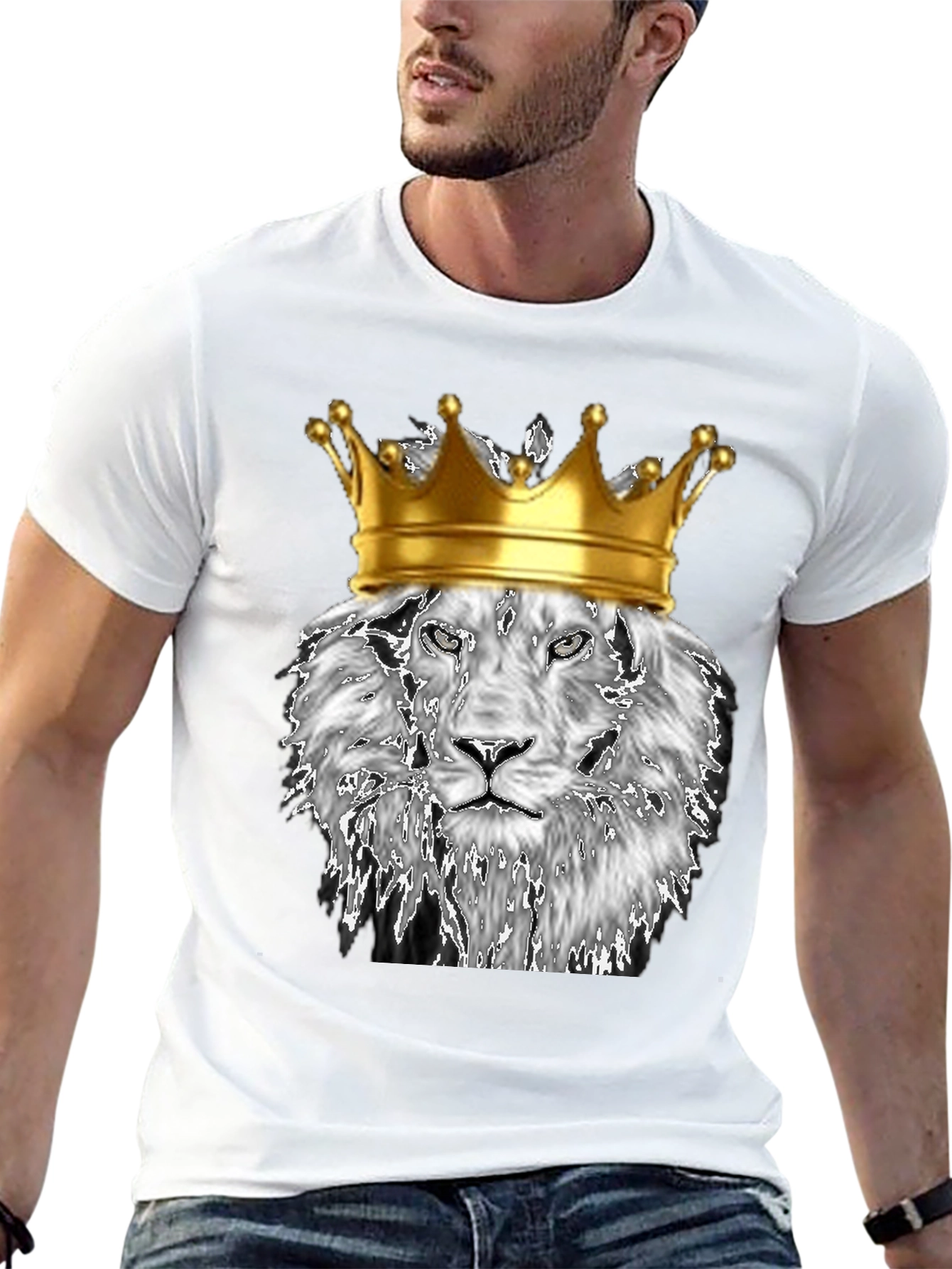 King Lion Graphic T-Shirt - Black