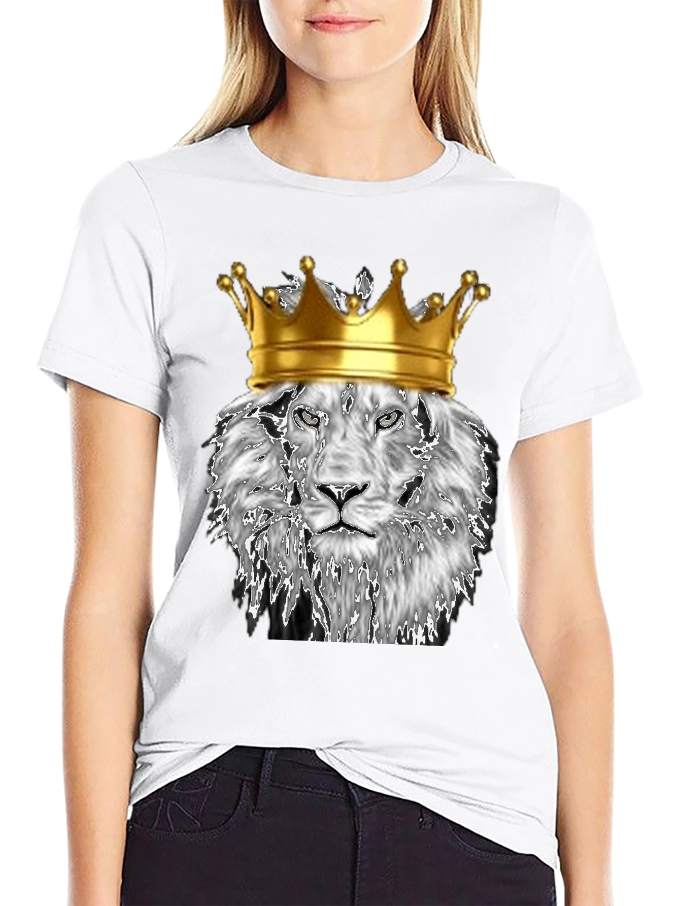 King Lion Graphic T-Shirt - Black