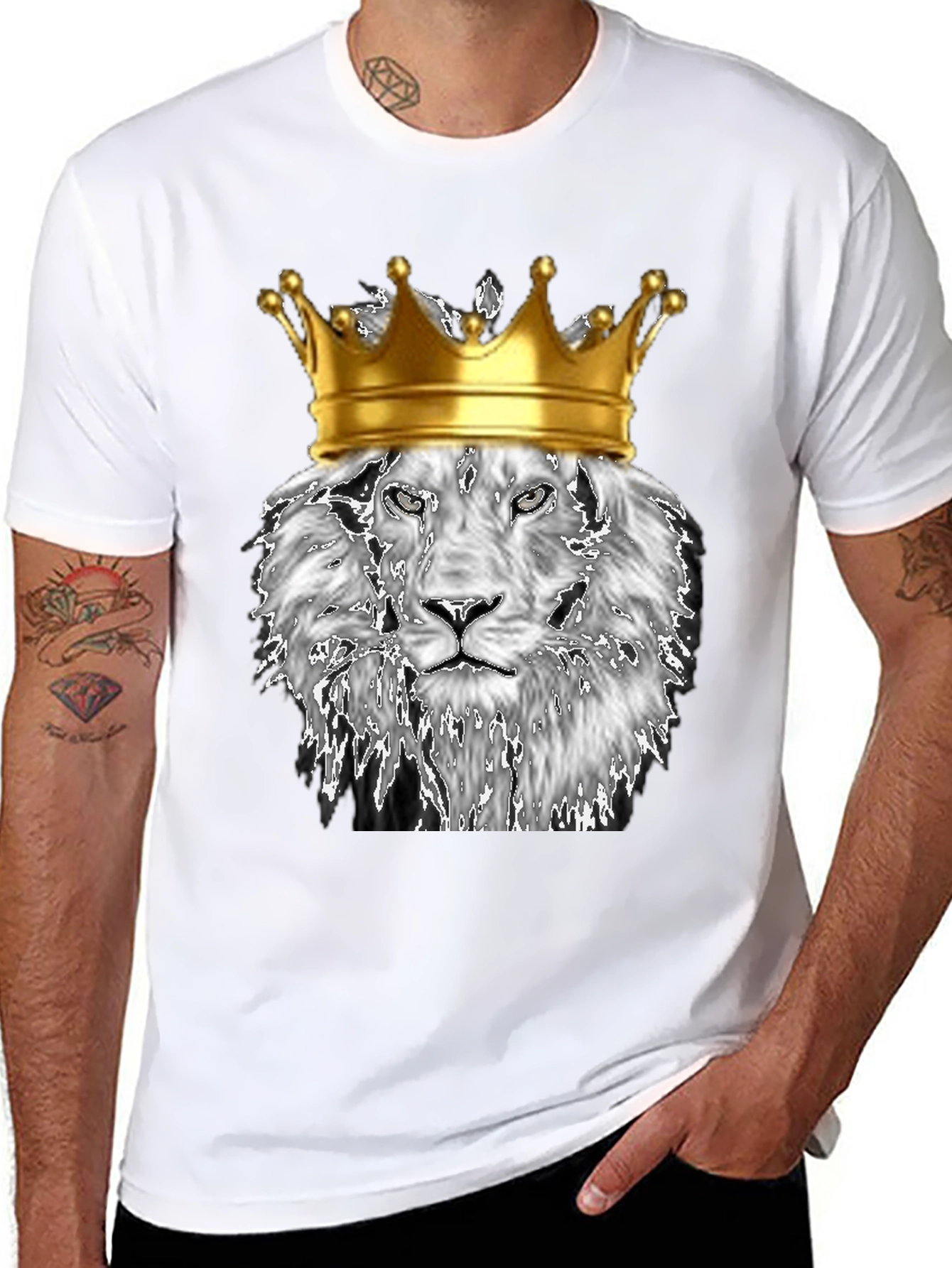 King Lion Graphic T-Shirt - Black