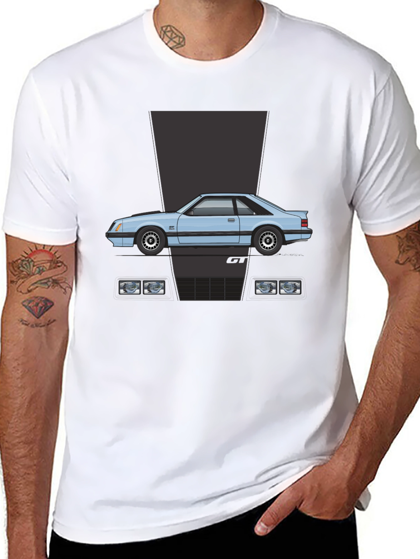 Retro Mustang GT T-Shirt - Classic Car Tee