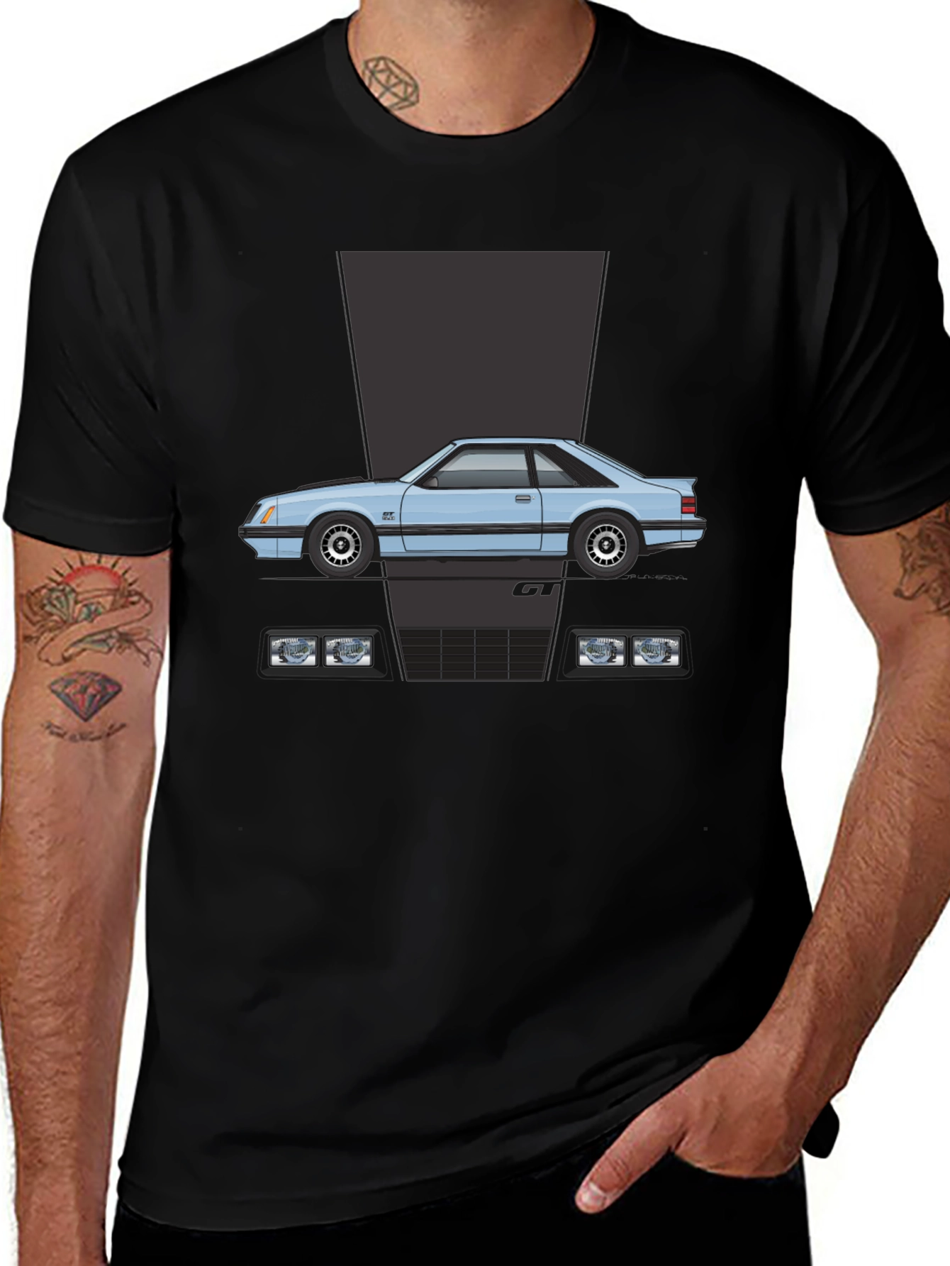 Retro Mustang GT T-Shirt - Classic Car Tee
